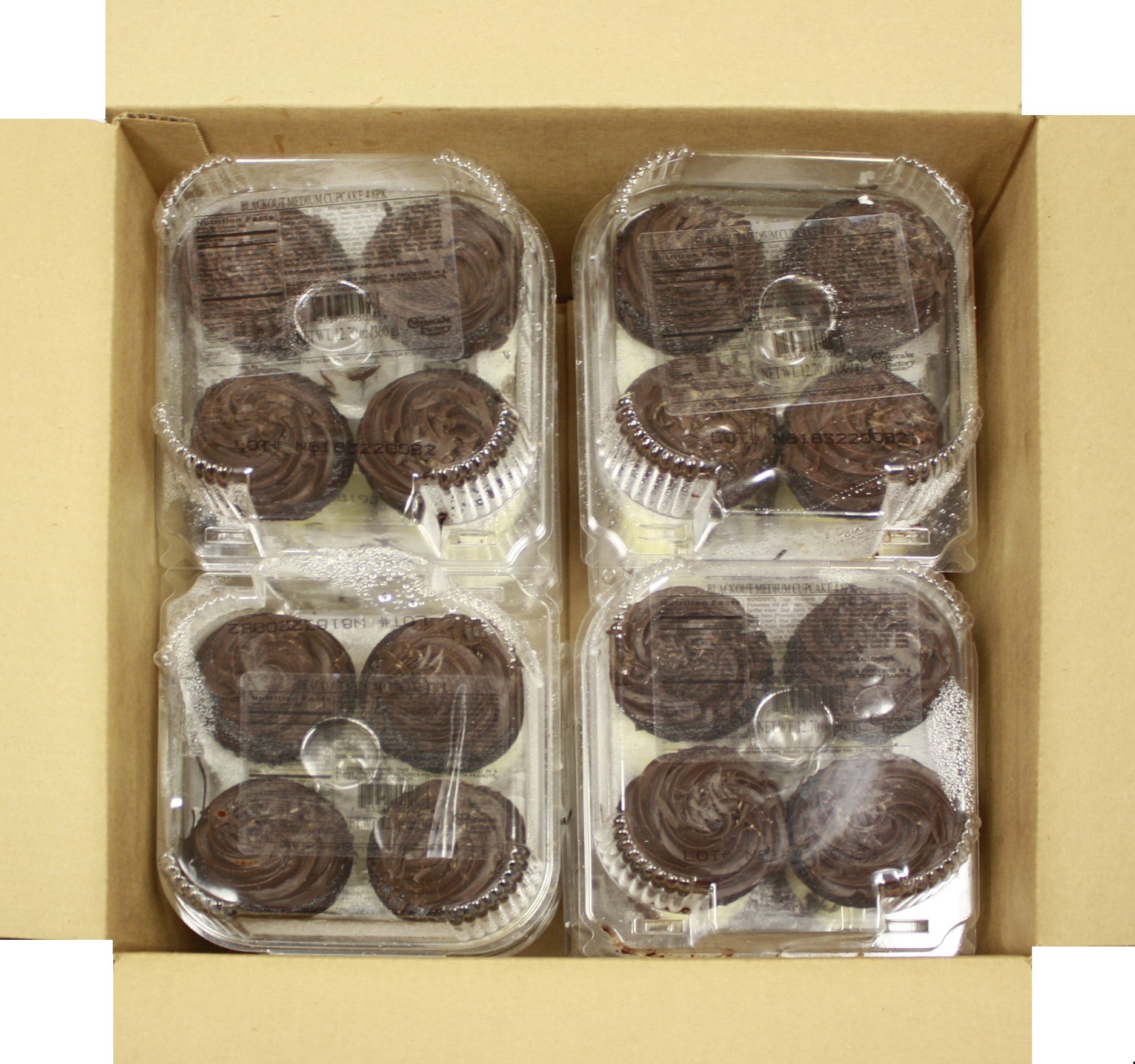 Blackout Medium Cupcake 3.18 Ounce Size - 8 Per Case.