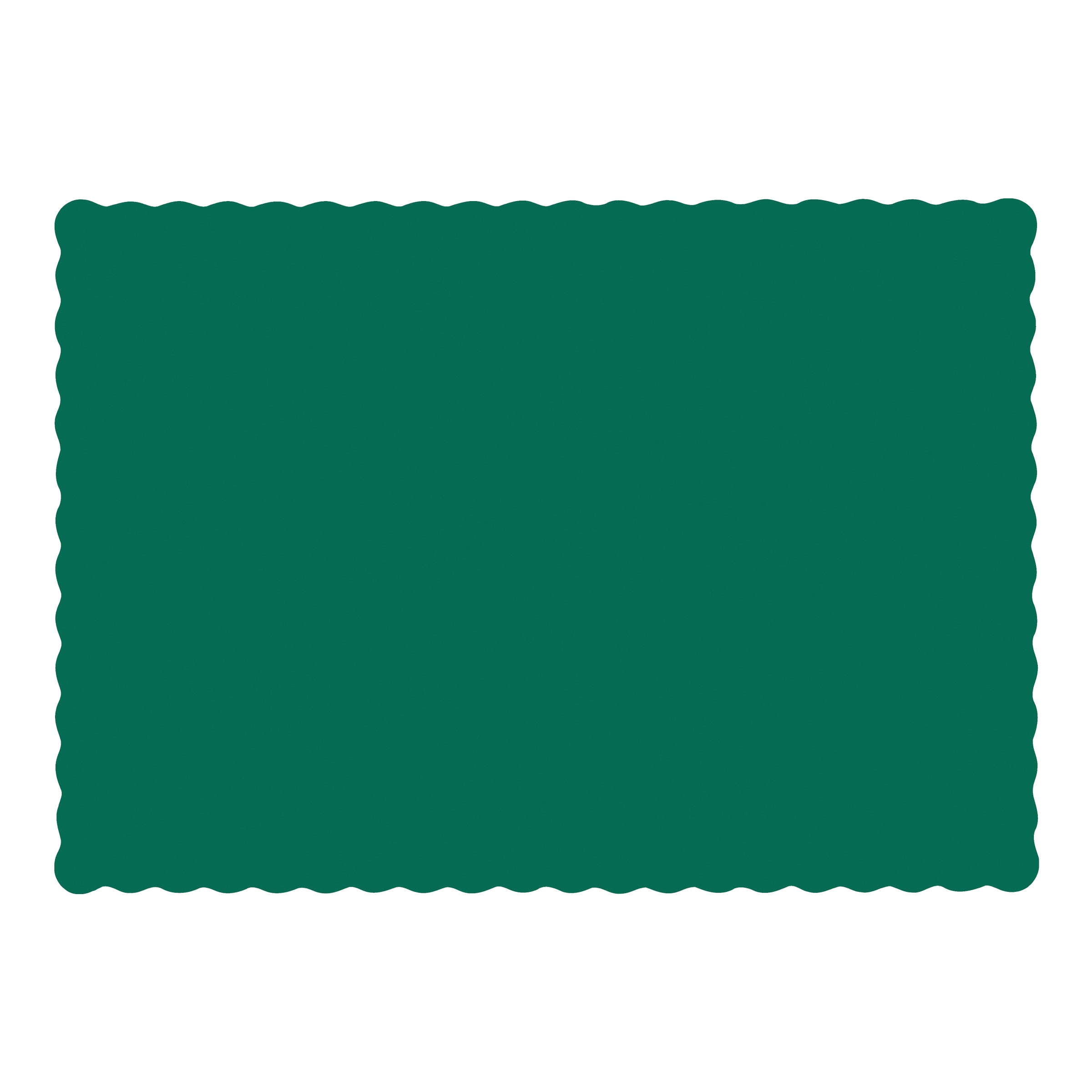 Placemat Paper Hunter Green Scallop Edge Value 1000 Each - 1 Per Case.