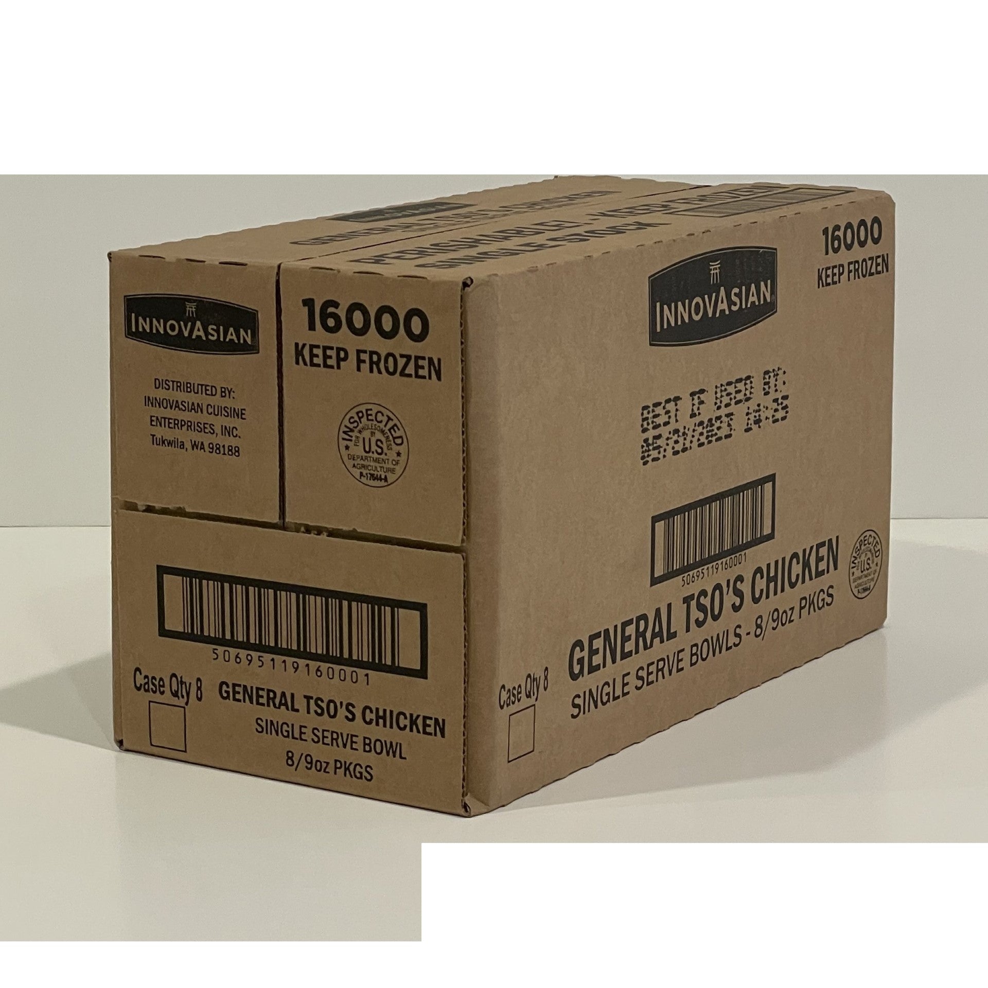 Innovasian Cuisine Chicken General Tso's Lightly Breaded White Rice 9 Ounce Size - 8 Per Case.