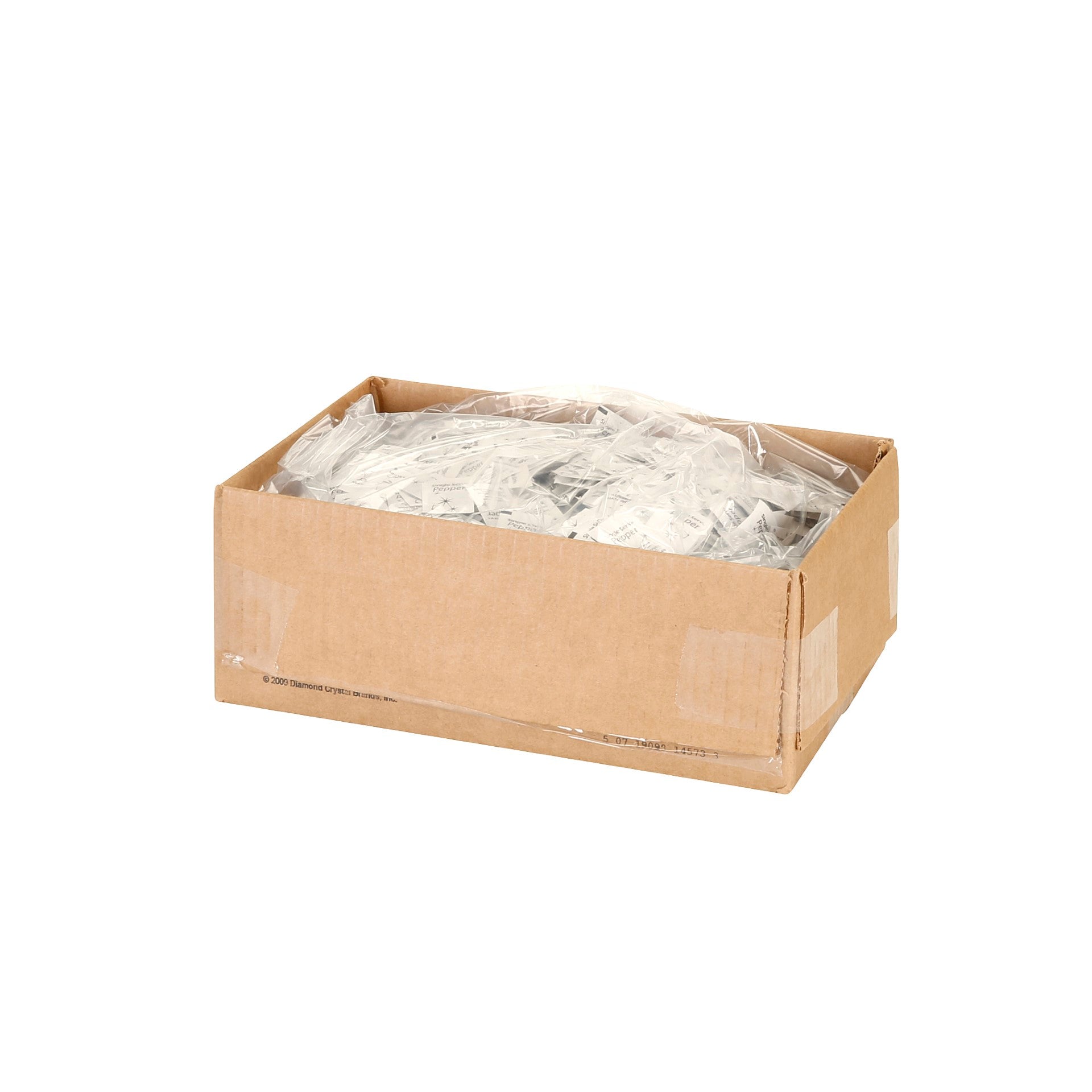 Single Serv Flat Pepper Packets 0.1 Grams Each - 3000 Per Case.