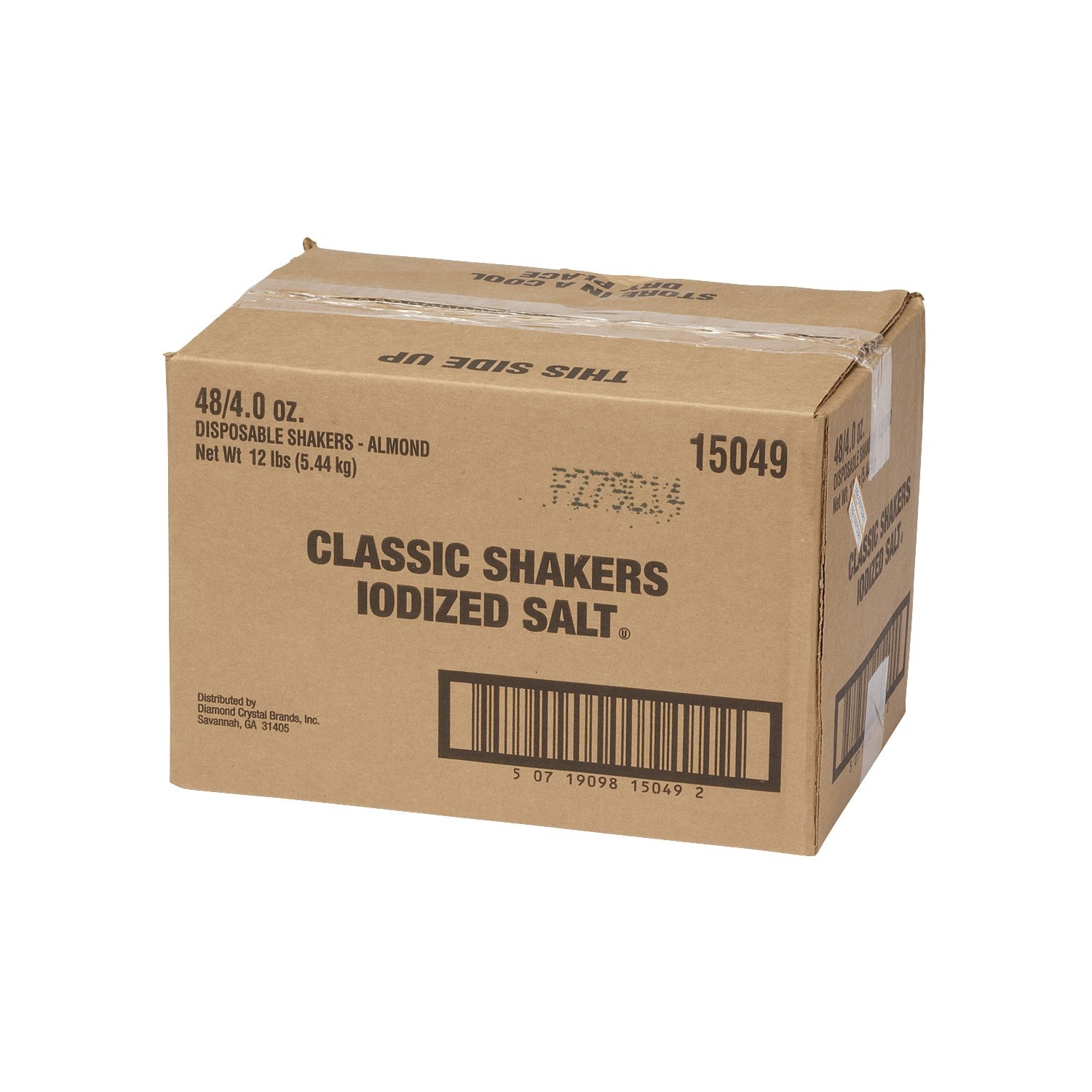 Diamond Crystal Salt Shaker Almond 4 Ounce Size - 48 Per Case.