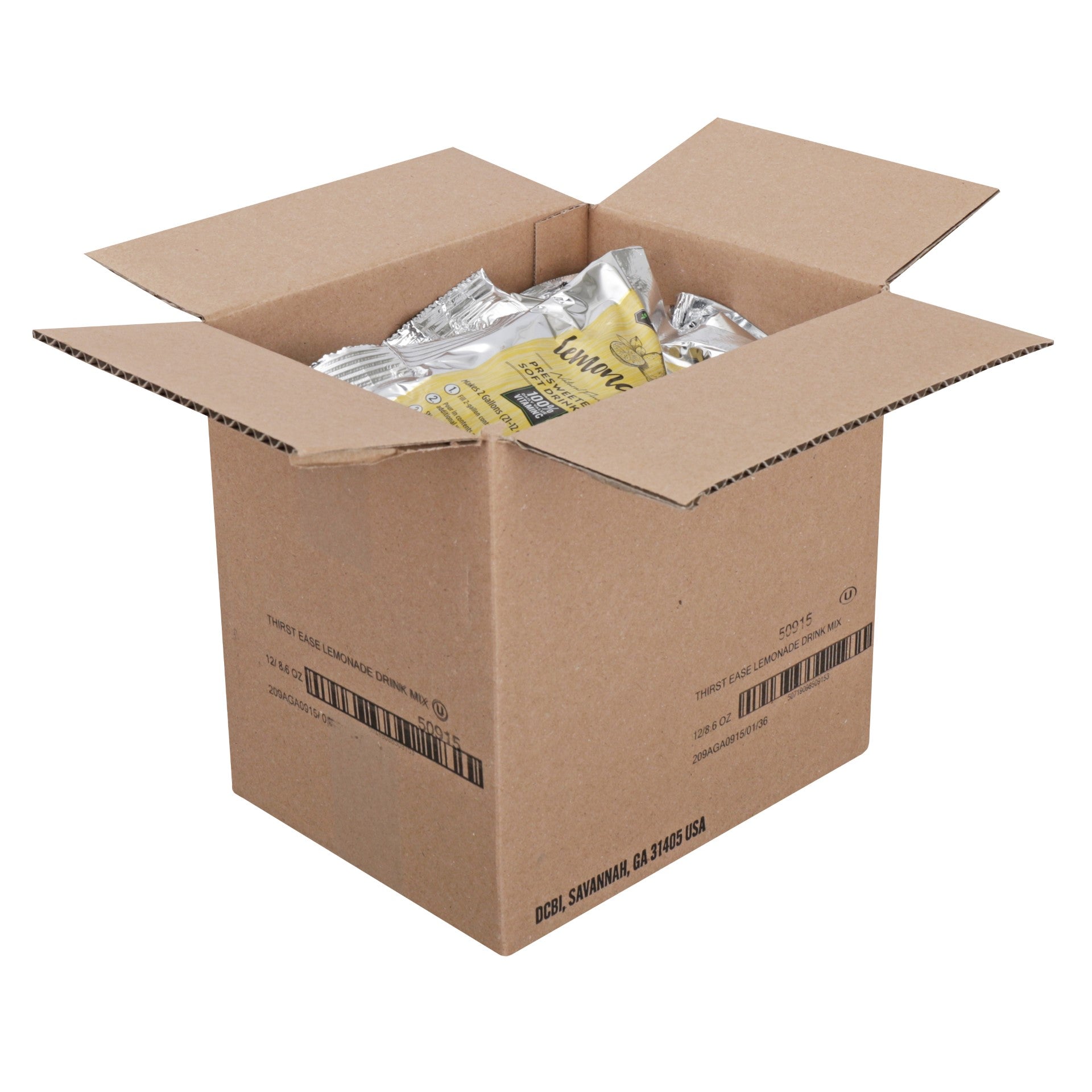 Thirst Ease Drink Mix Lemonade 8.6 Ounce Size - 12 Per Case.