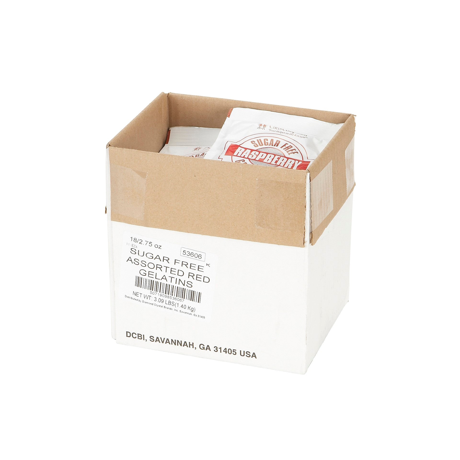 Chefs Companion Gelatin Red Assorted Sugar Free 2.75 Ounce Size - 18 Per Case.