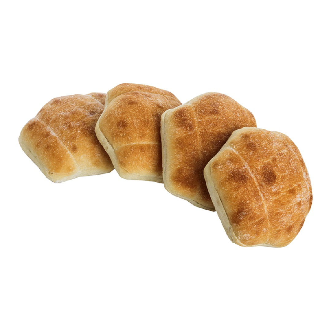 Bread Roll Telera Slider Sliced Parbaked Frozen Bulk Bag 1.2 Ounce Size - 128 Per Case.