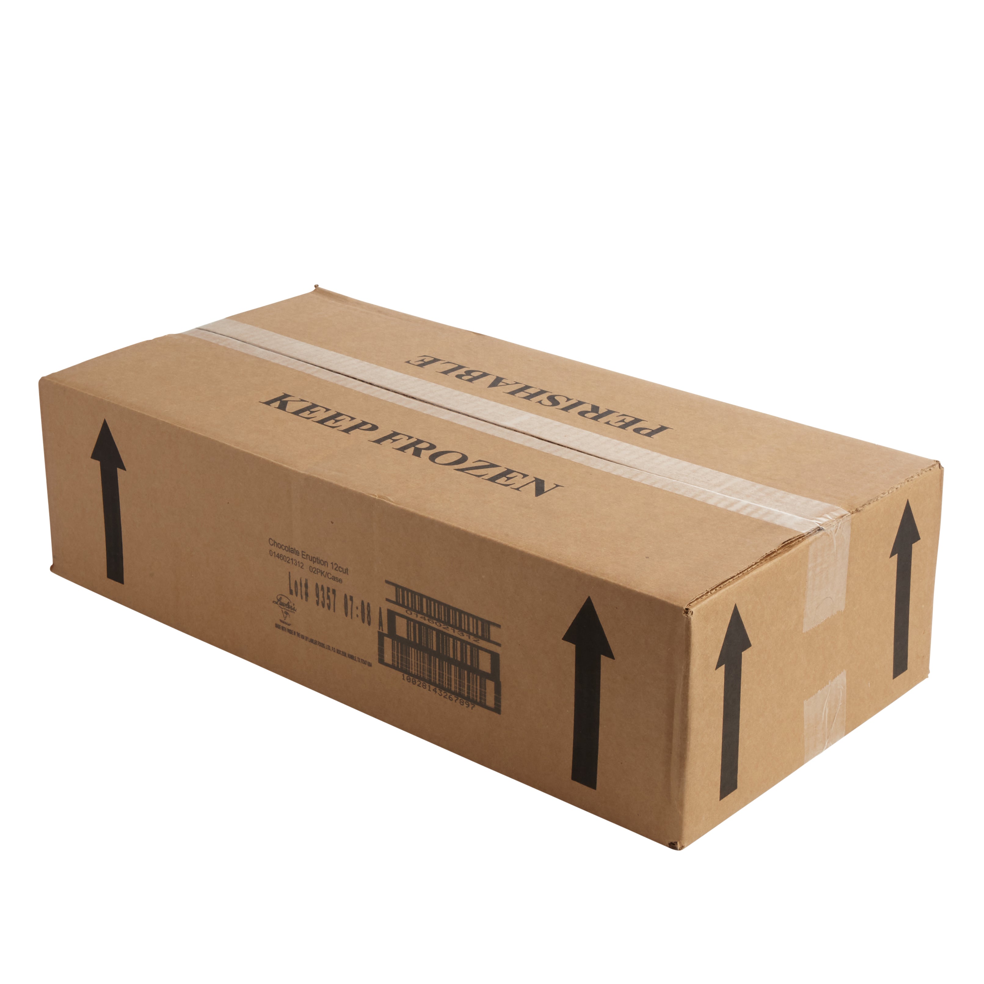 Lawler's Inch Chocolate Eruption Cake Colossal Cut 103 Ounce Size - 2 Per Case.