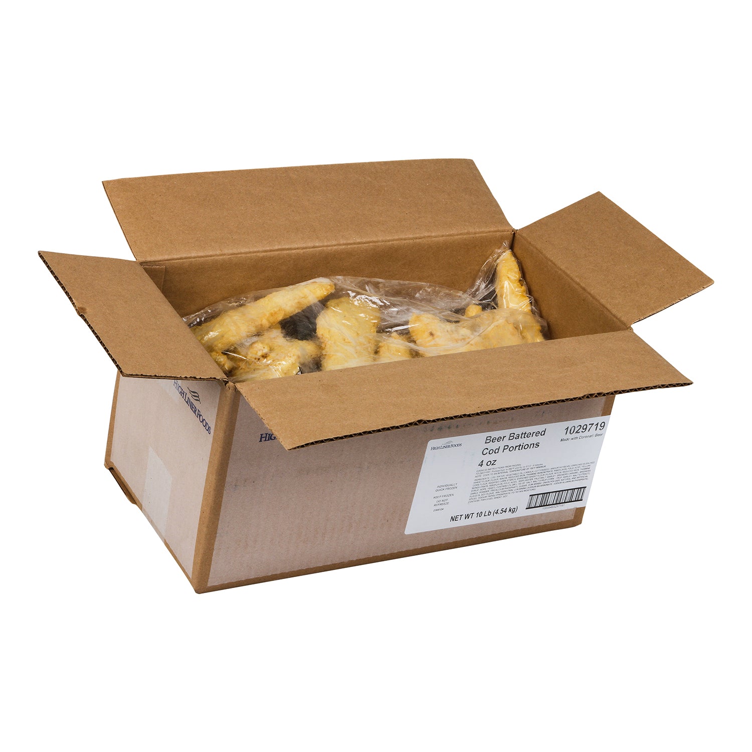 Beer Battered Cod Portions 10 Pound Each - 1 Per Case.