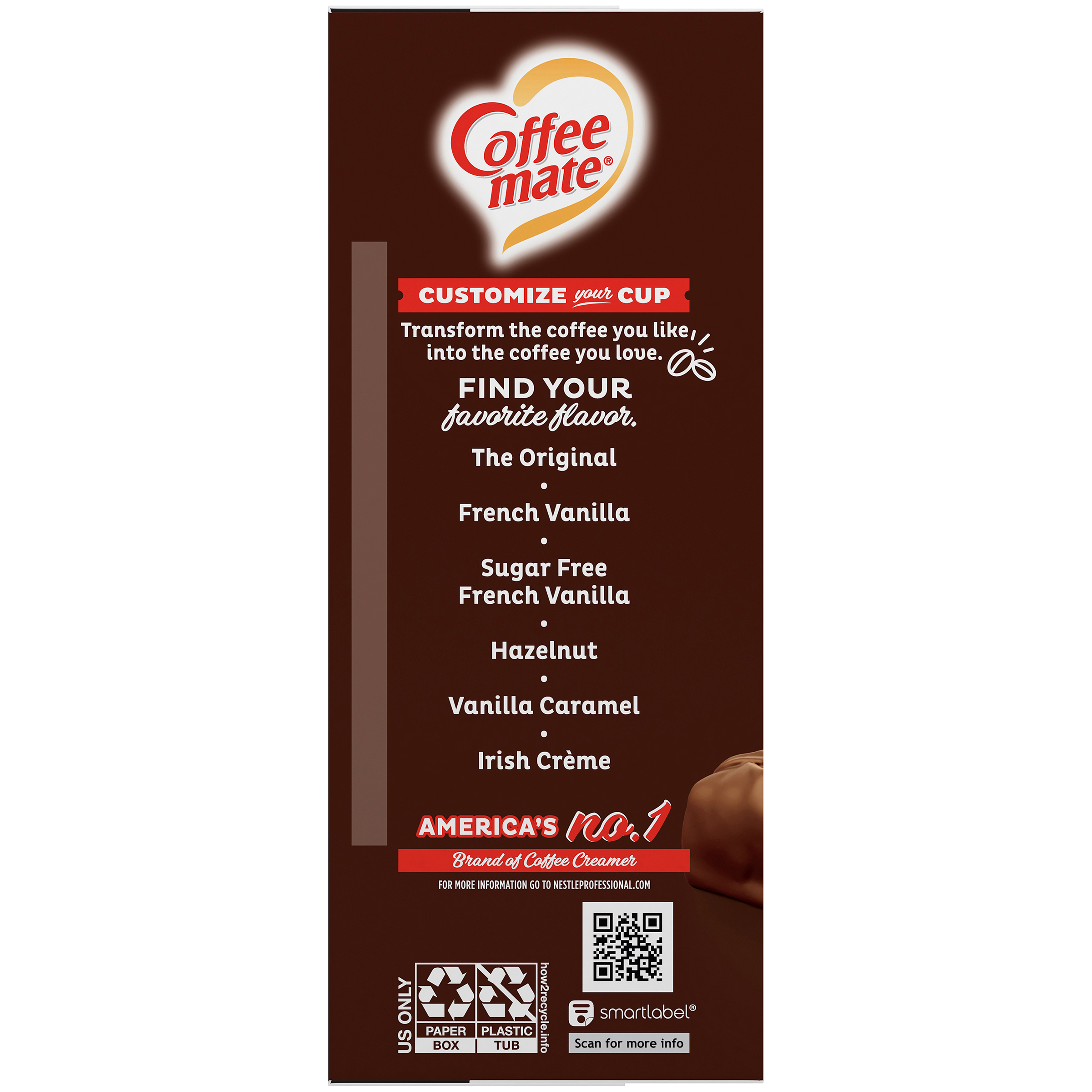 Nestle Coffee Mate Coffee Creamer Snickers Liquid Creamer Singles Coun 18.7 Fluid Ounce - 4 Per Case.