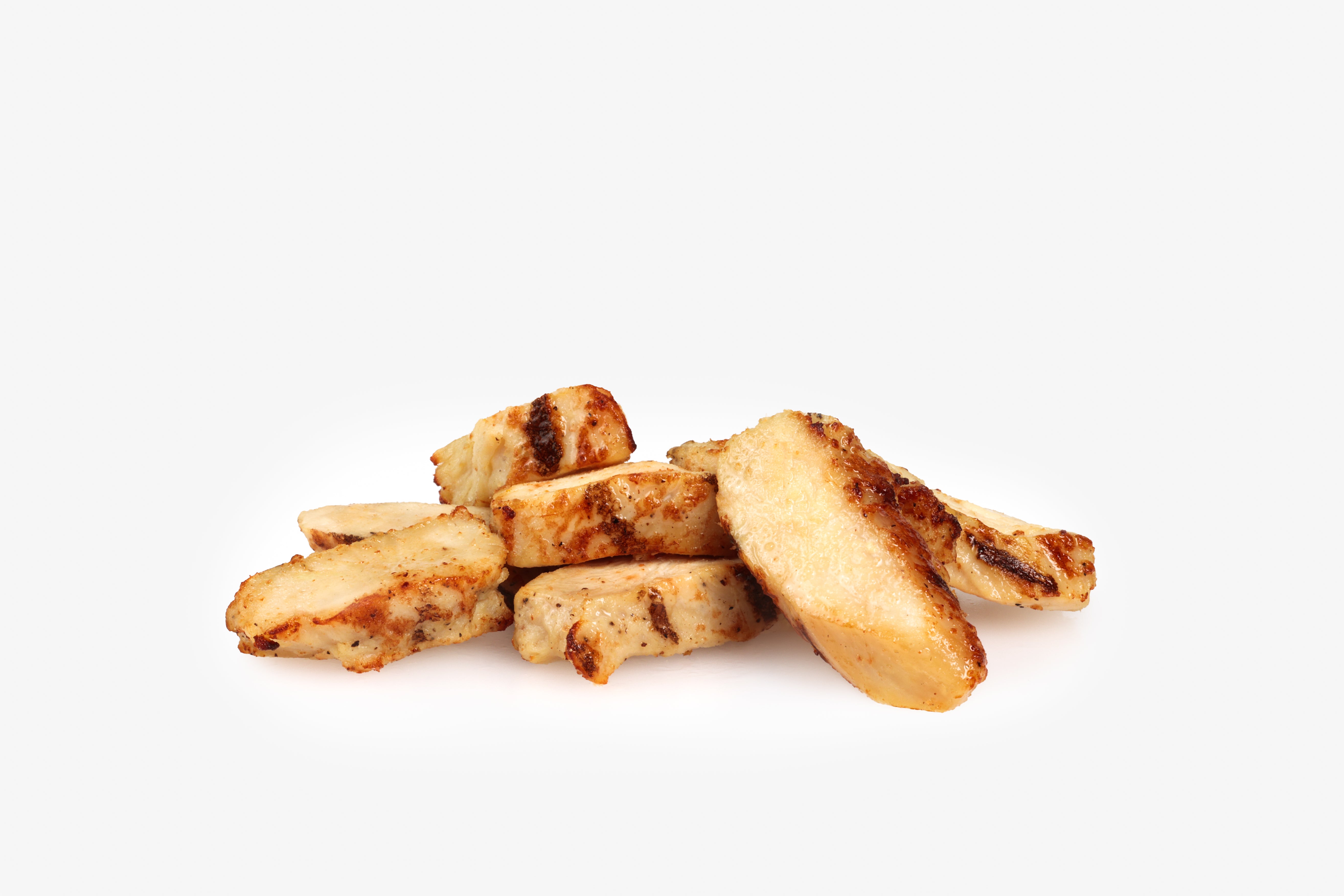 Pierce Chicken Chicken Fajita Seasoned Sizzle Strips 5 Pound Each - 2 Per Case.