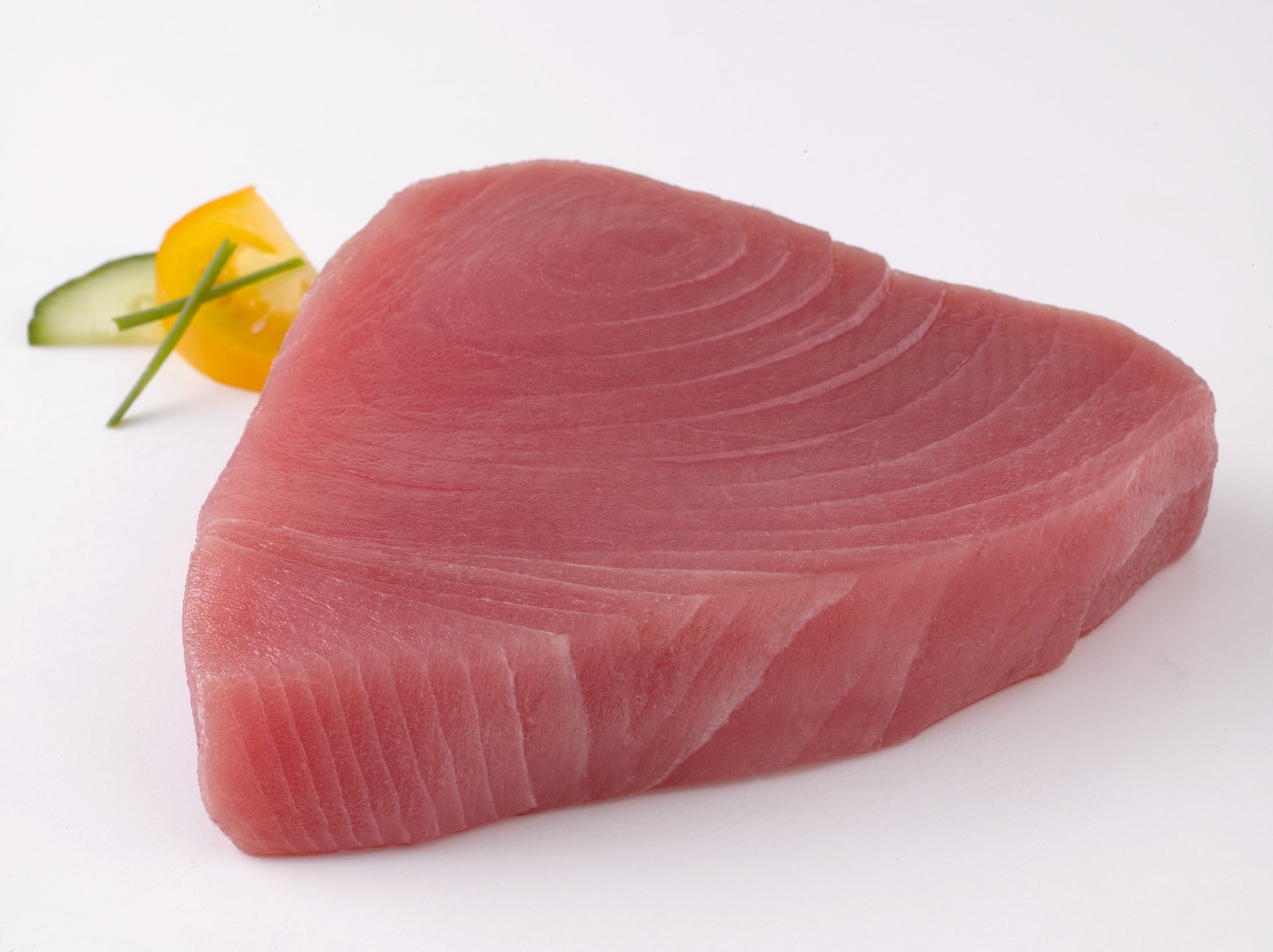 Oyster Bay Individual Vacuum Packed Skinless Boneless Wild 4 Ounce Tuna Steak 10 Pound Each - 1 Per Case.