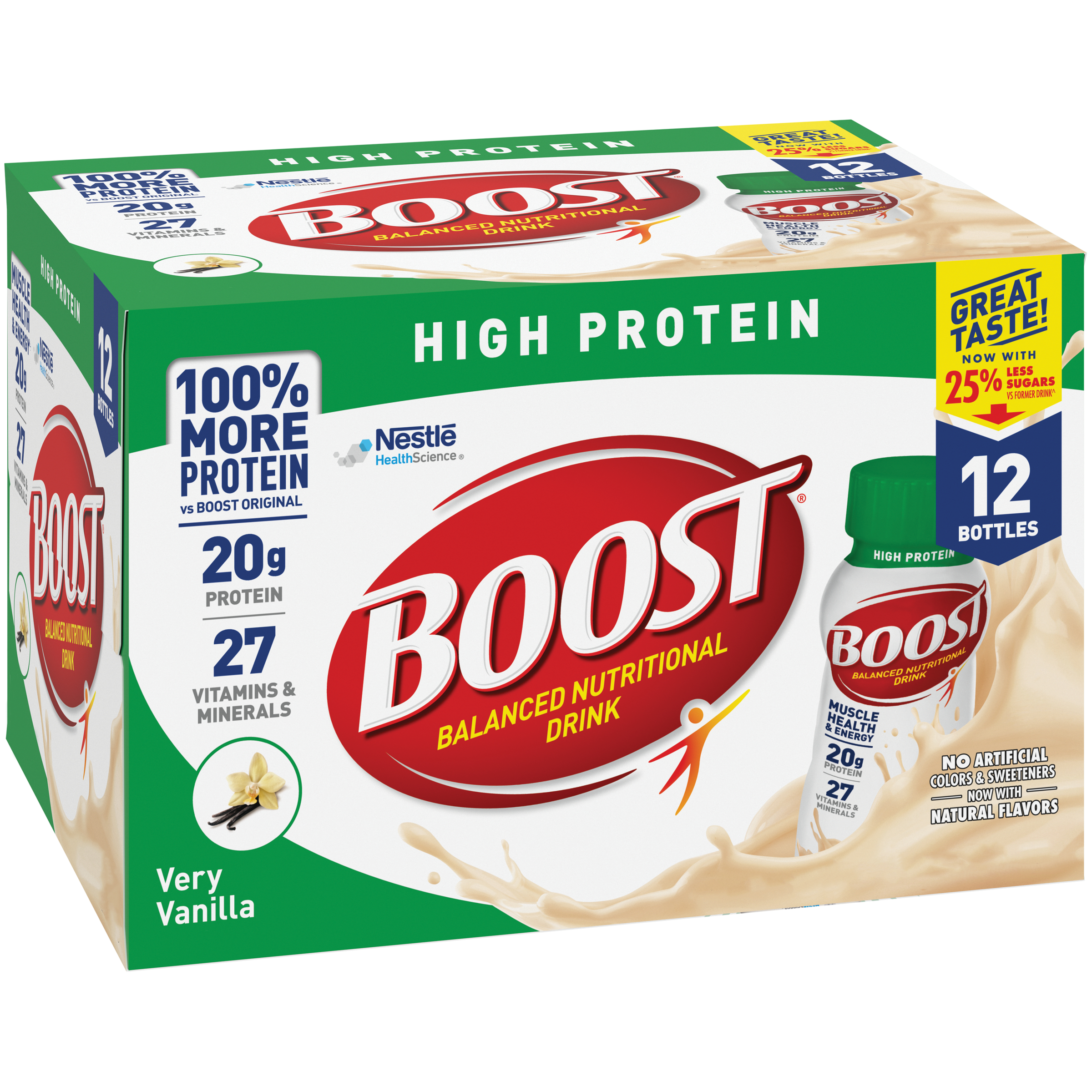 Boost High Protein Very Vanilla Nutritional Drink 8 Fluid Ounce - 24 Per Case.