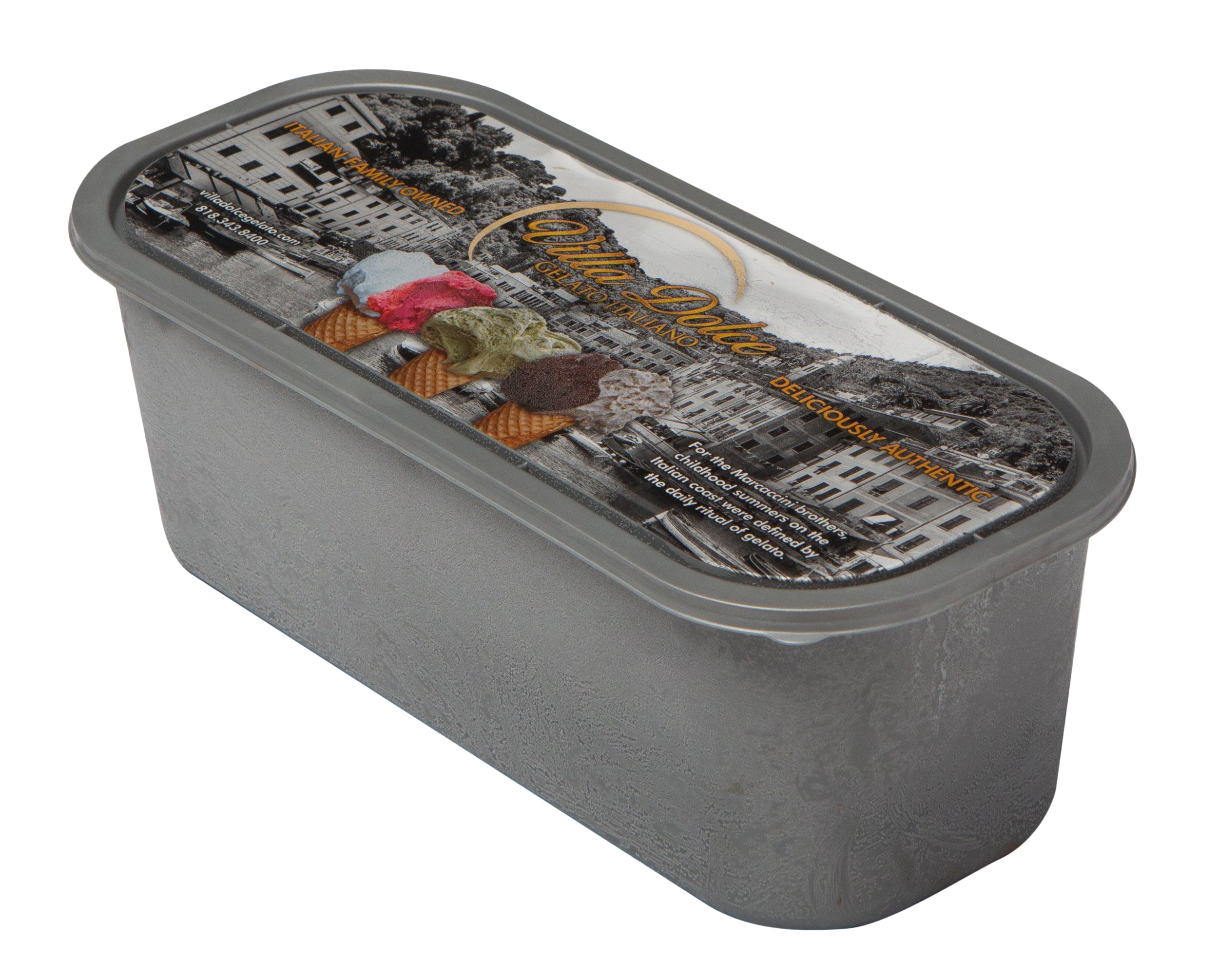 Villa Dolce Belgian Dark Chocolate Gelato 5 Liter - 1 Per Case.