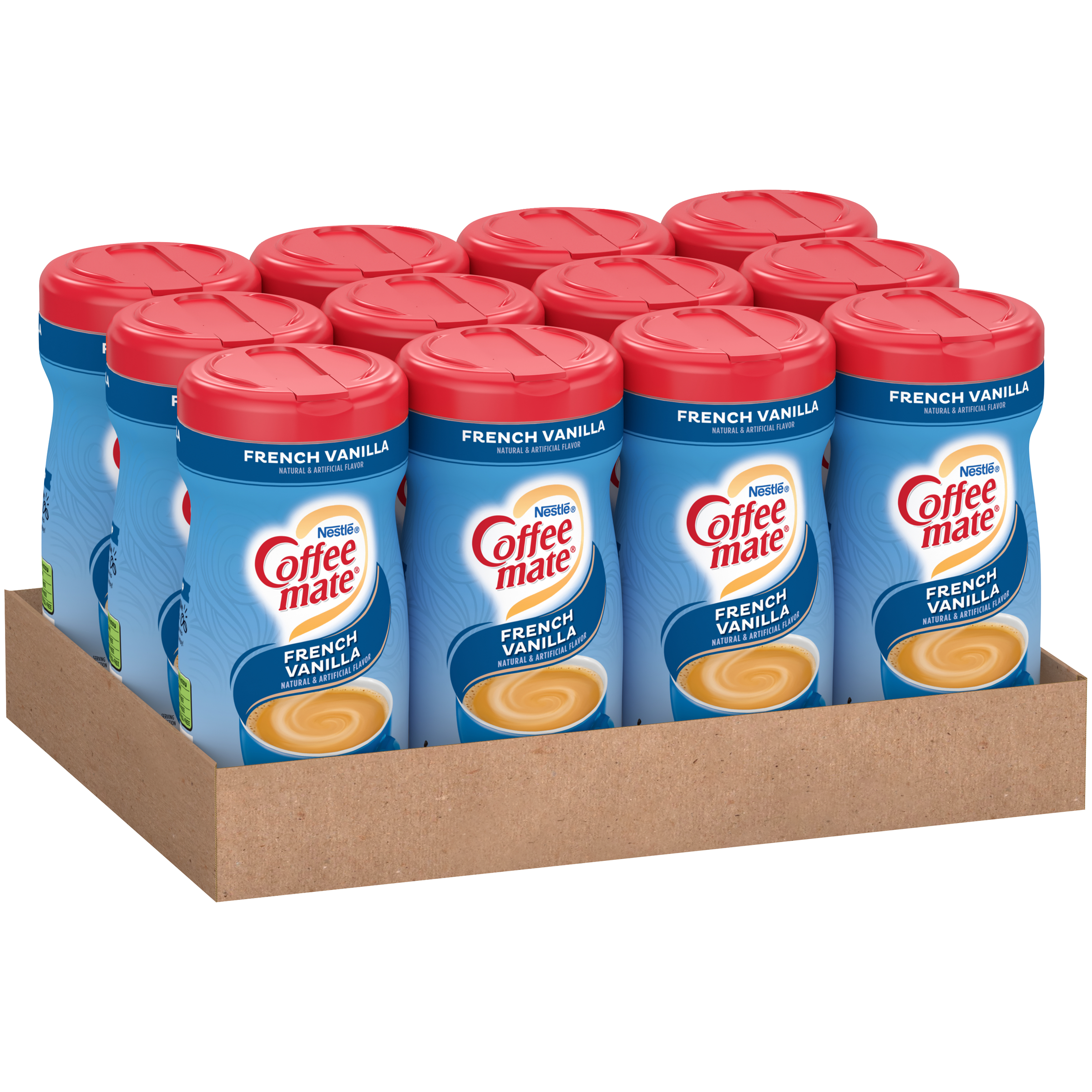 Coffee Mate French Vanilla XCanister 15 Ounce Size - 12 Per Case.