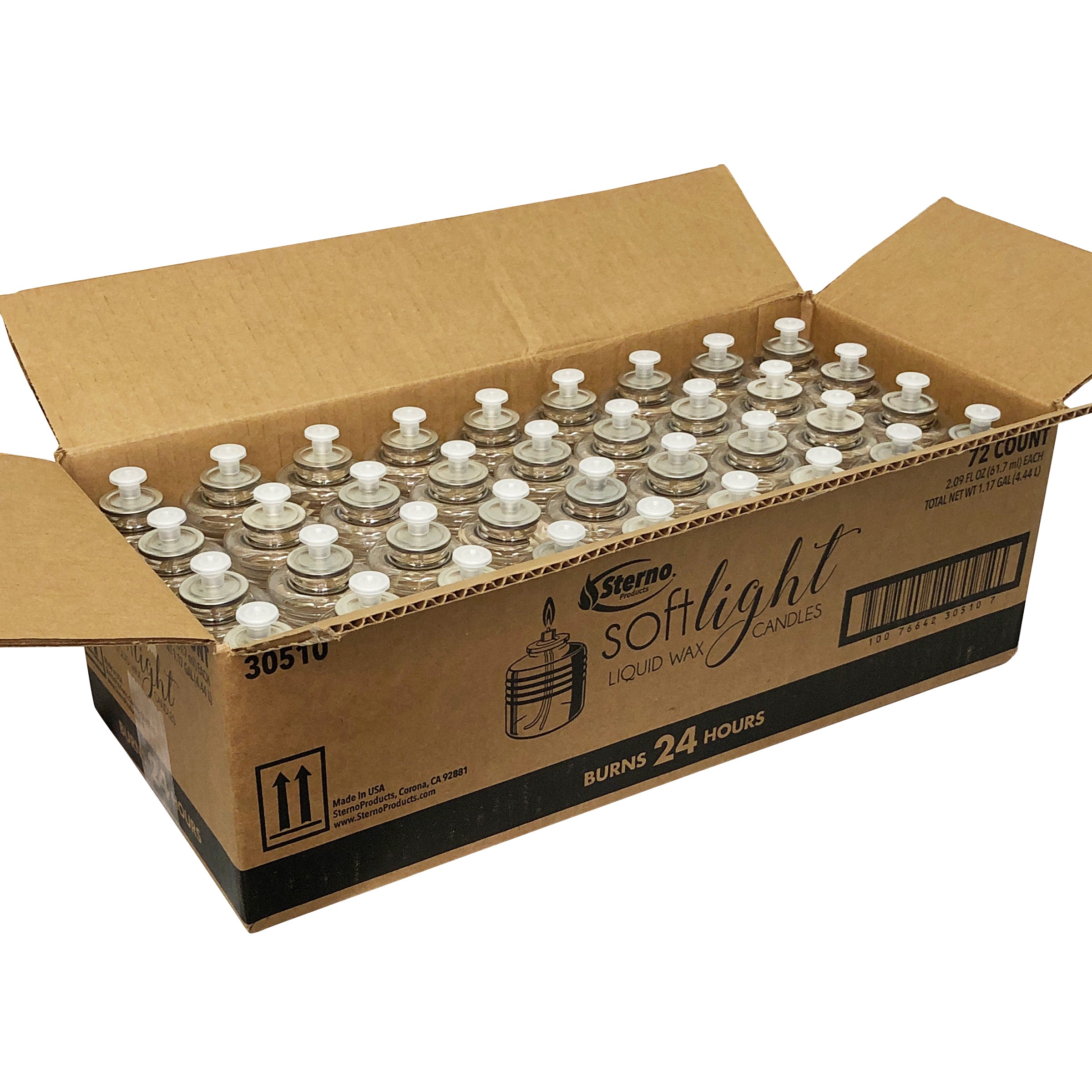 Hr Soft Light Liquid Wax Candles 72 Each - 1 Per Case.
