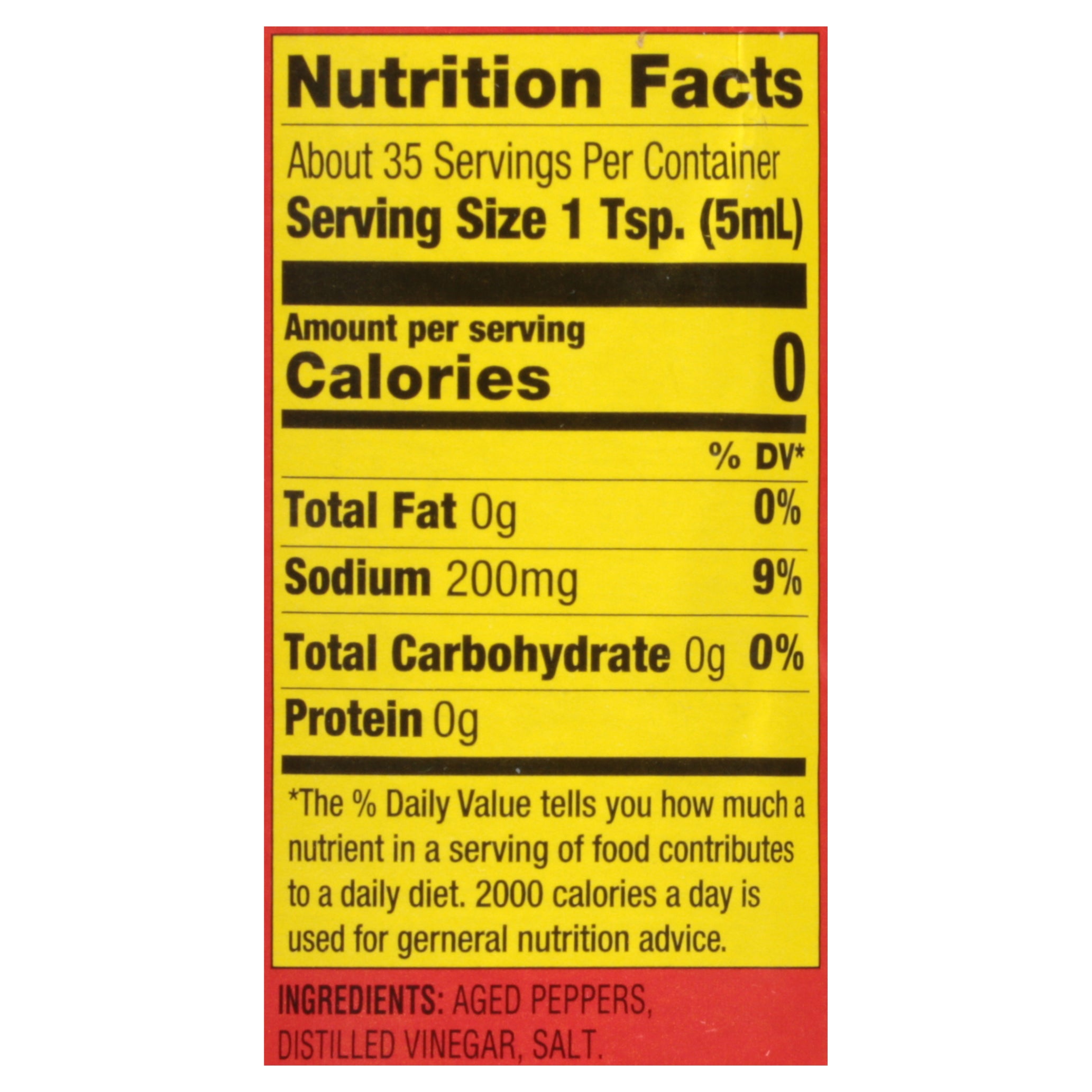 Louisiana Hot Sauce Red Rooster Hot Sauce 6 Fluid Ounce - 24 Per Case.