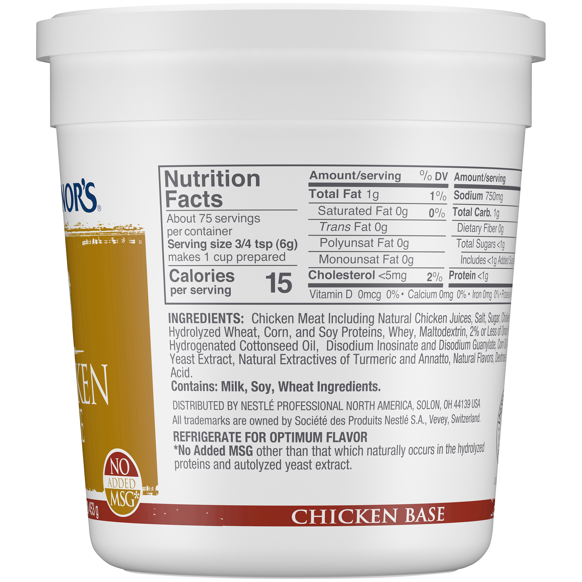 Minor's Chicken Base (No Added Msg) 1 Pound Each - 6 Per Case.