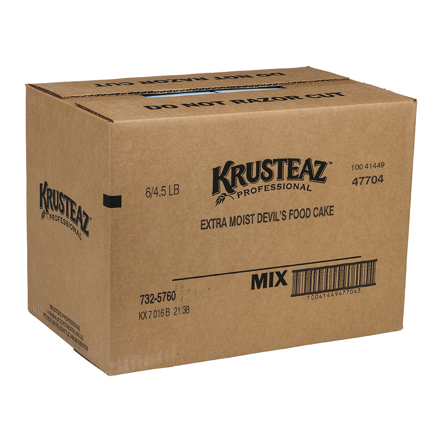 Krusteaz Professional Extra Moist Devils Foodcake Mix 4.5 Pound Each - 6 Per Case.
