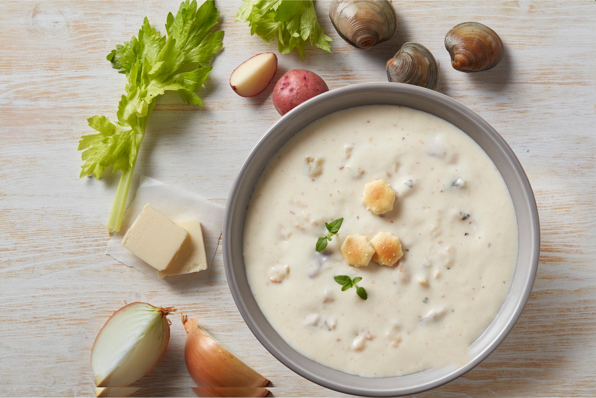 New England Clam Chowder Bags 4 Pound Each - 4 Per Case.