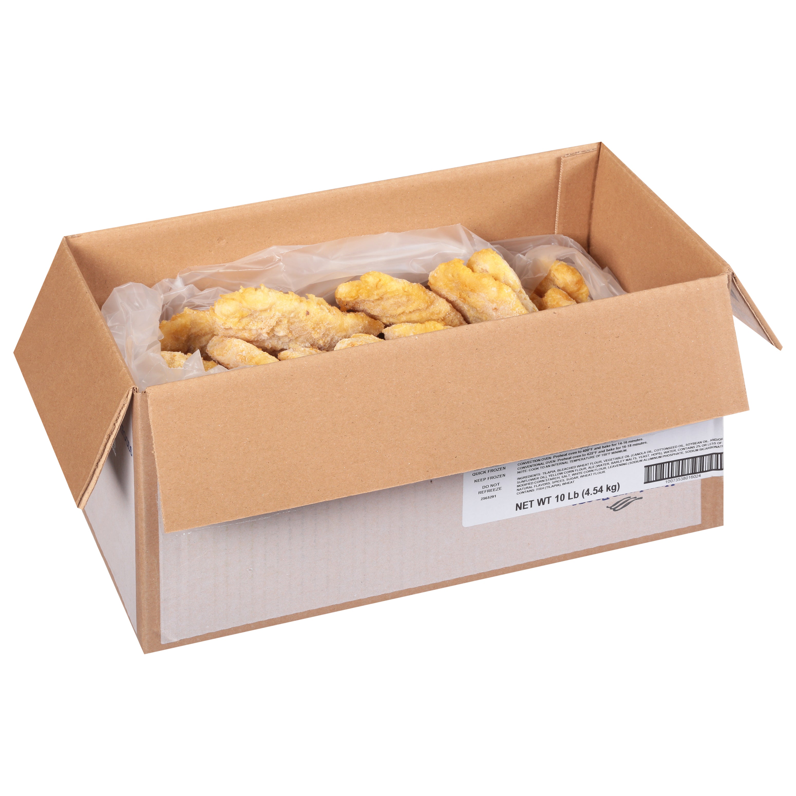 Redhook Ale Battered Natural Tilapiafillets Approx 10 Pound Each - 1 Per Case.