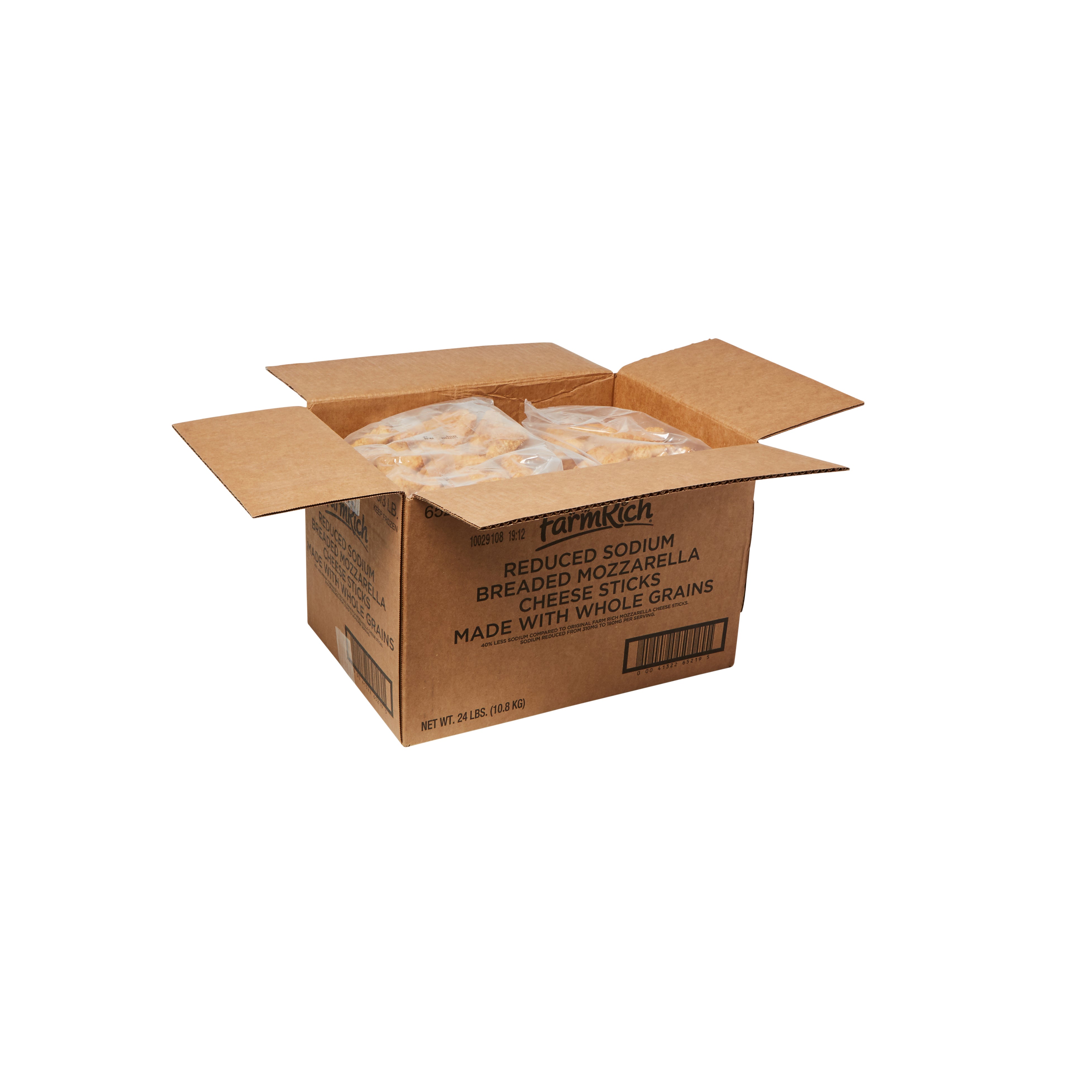 Farm Rich Cheese Sticks Low Sodium 3 Pound Each - 8 Per Case.