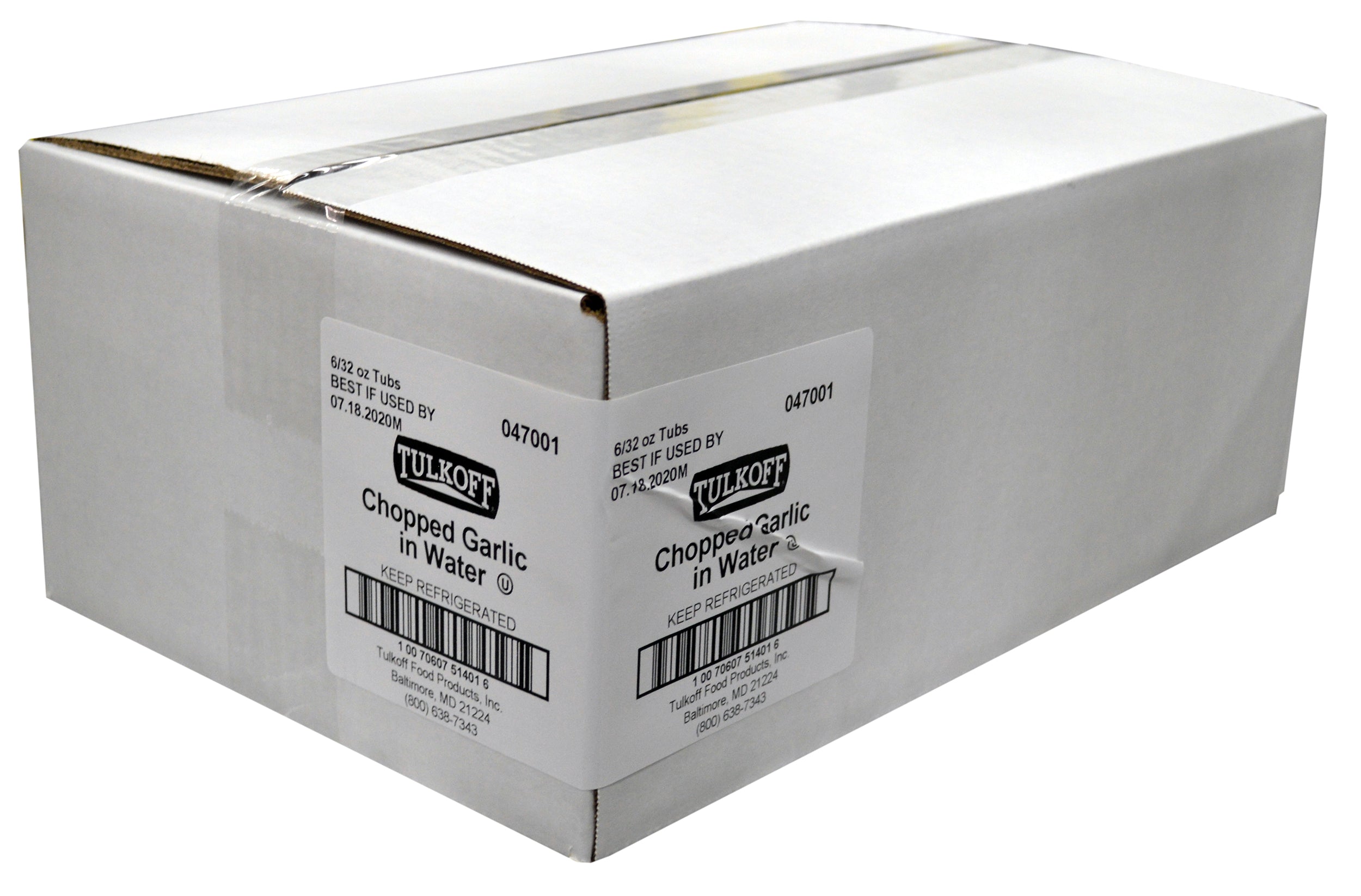 Tulkoff® Chopped Garlic In Water 32 Ounce Size - 6 Per Case.