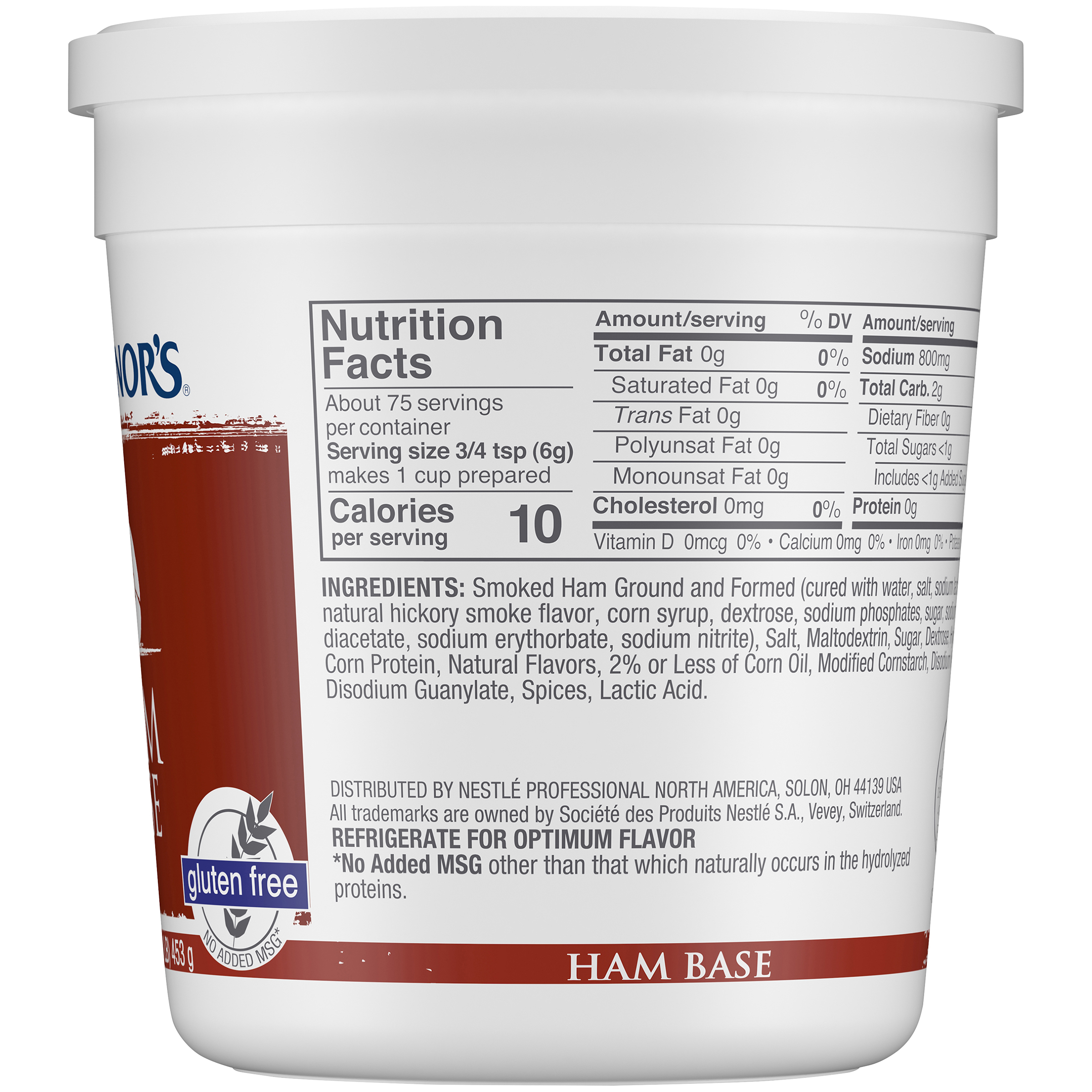 Minor's Ham Base (No Added Msg) Gluten Free 1 Pound Each - 6 Per Case.