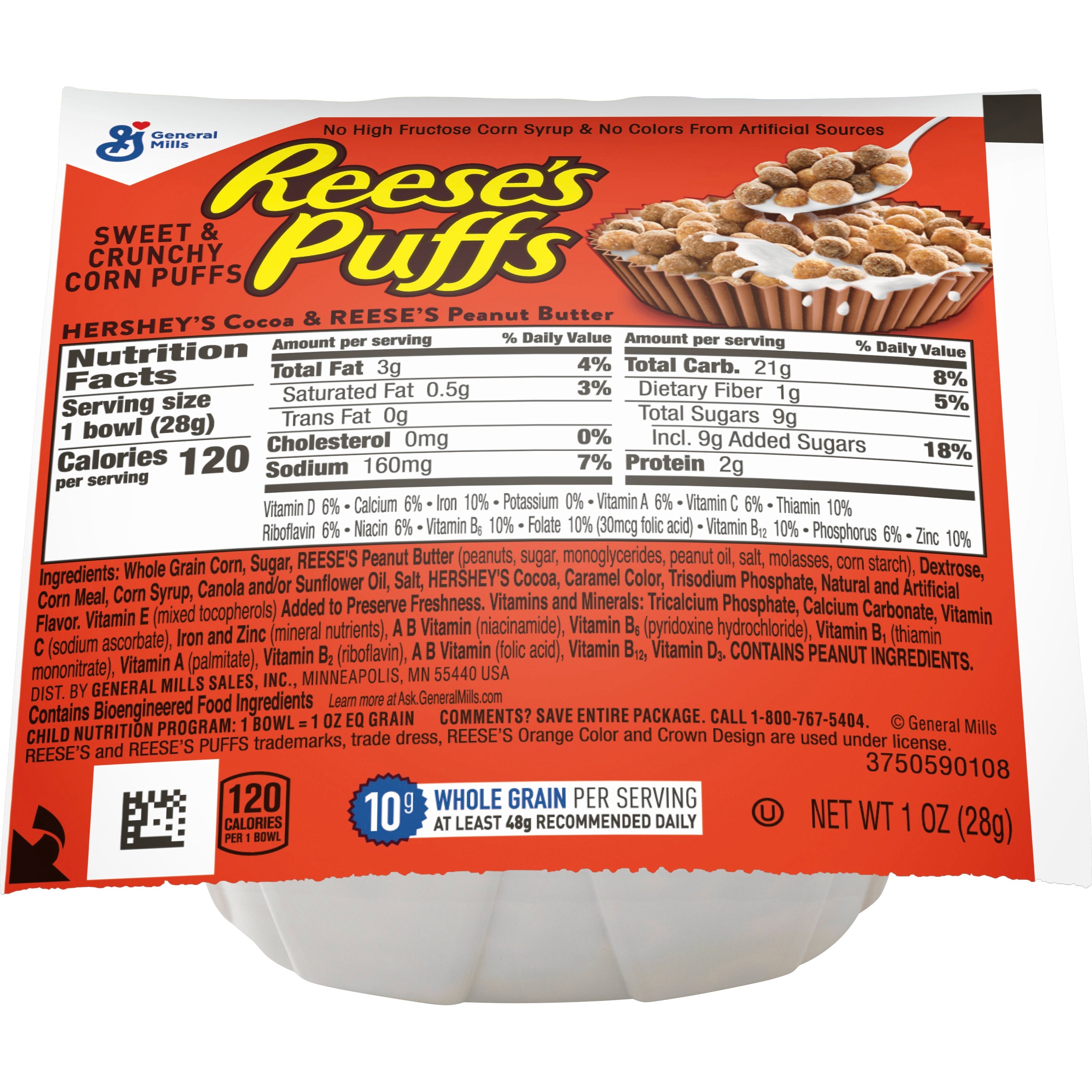 Save on General Mills Reese's Puffs Cereal Corn Puffs Peanut