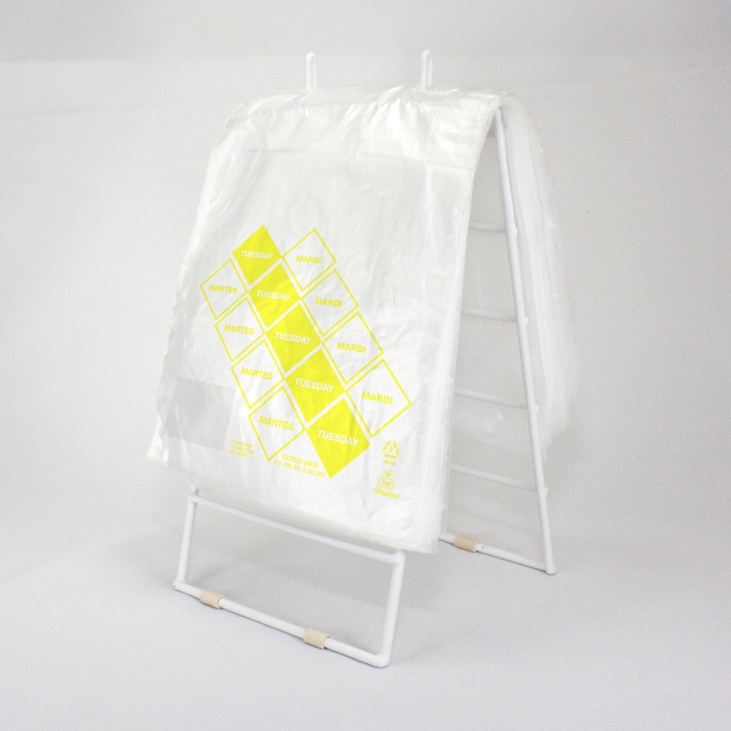 Bag High Density Saddle Preportion Bag Printed Yellow Tuesday 2000 Each - 1 Per Case.