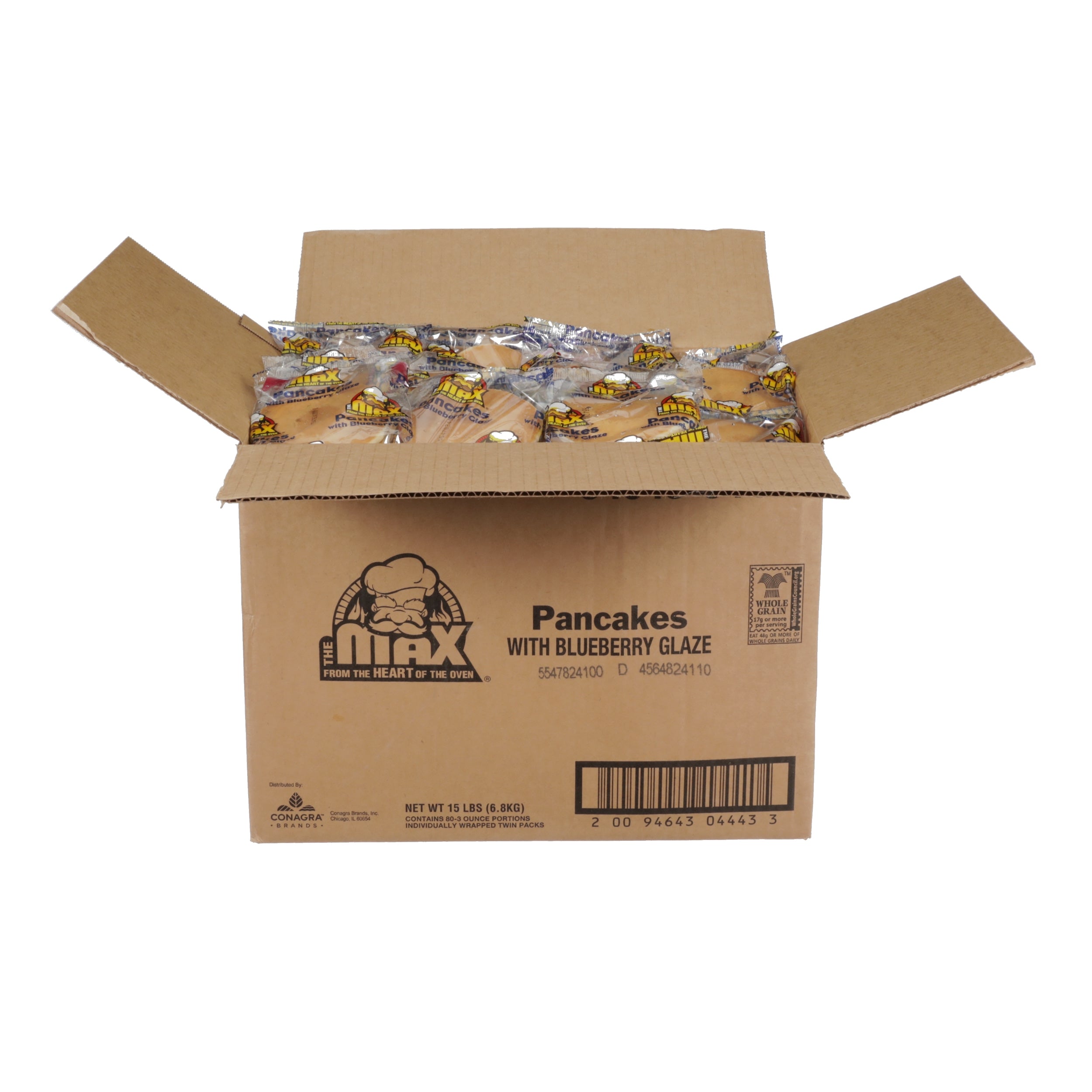 Pancakes With Blueberry Glaze Whole Grain Pieces 3 Ounce Size - 80 Per Case.