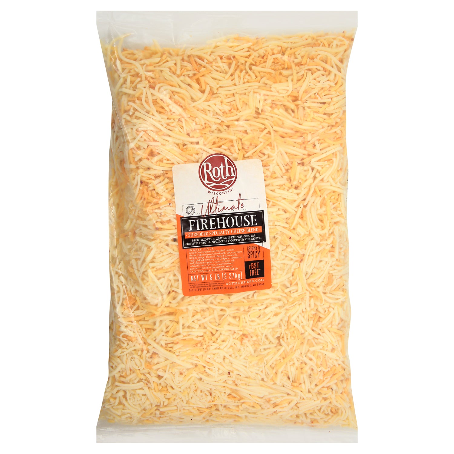 Cheese Roth Ultimate Firehouse Shred 5 Pound Each - 2 Per Case.