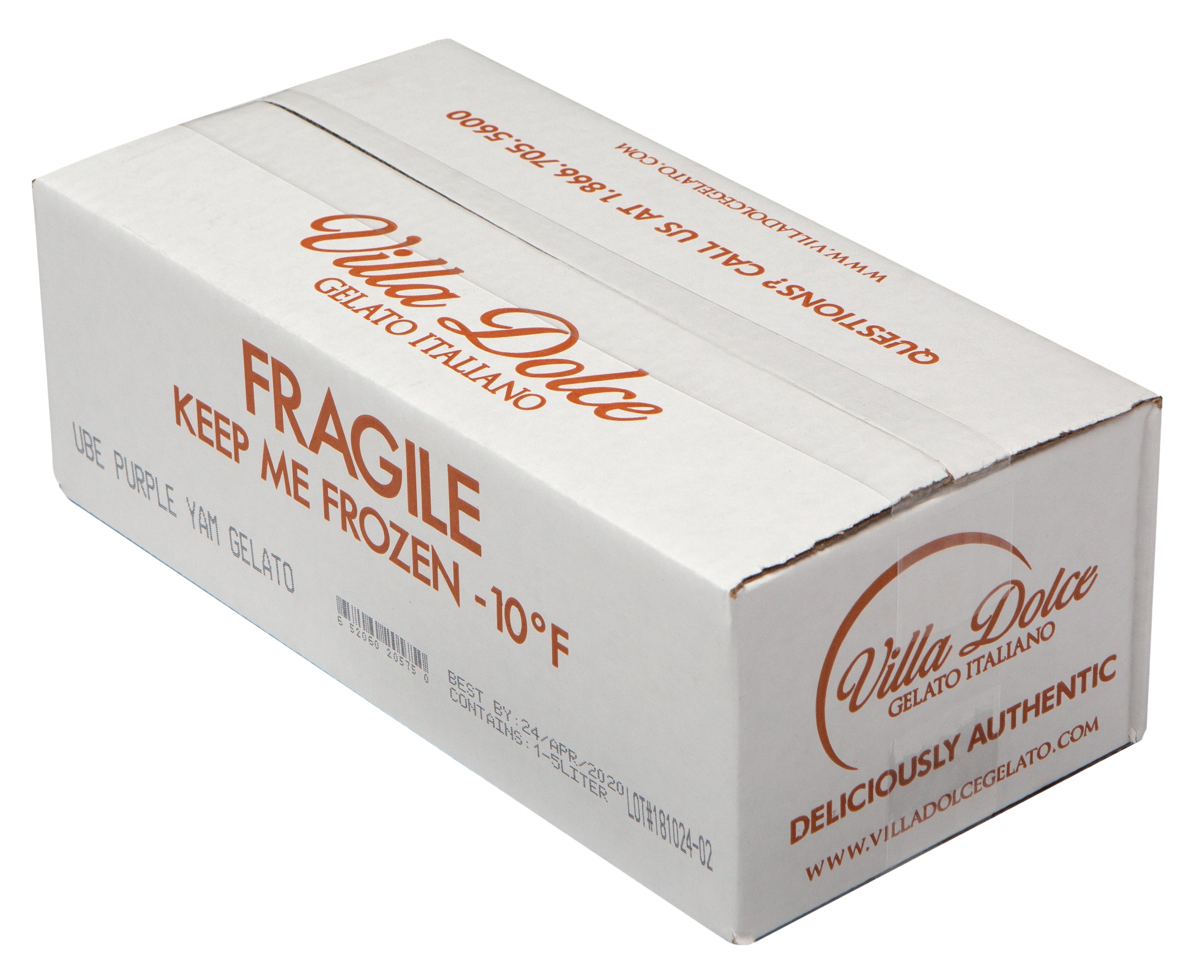 Villa Dolce Ube Purple Yam Gelato 5 Liter - 1 Per Case.