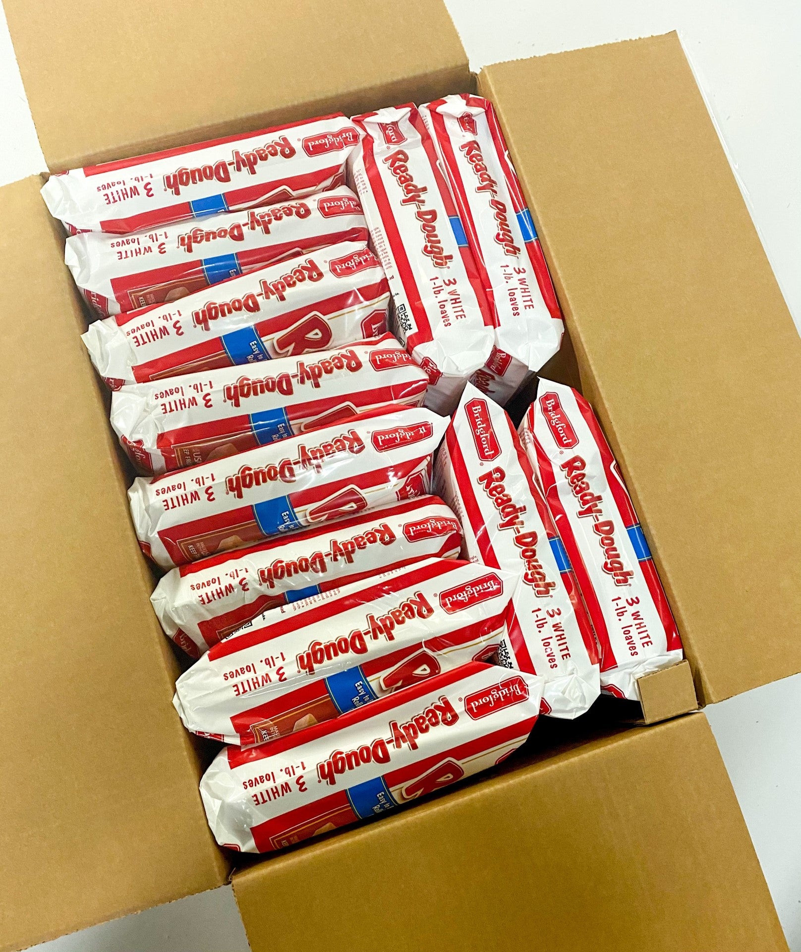 Bridgford White Tray Ready Dough 48 Ounce Size - 12 Per Case.