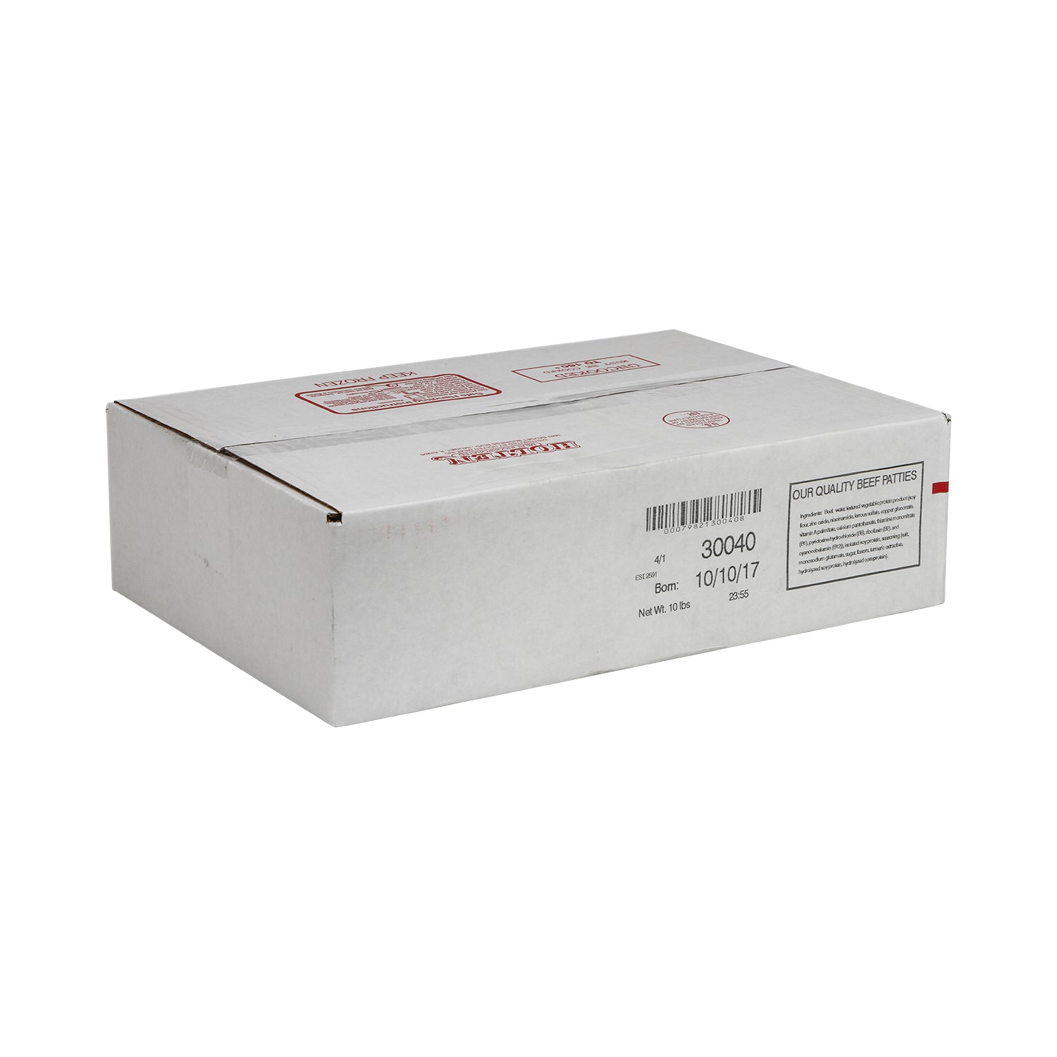 Beef Quality Beef Pure 4 Ounce Size - 40 Per Case.