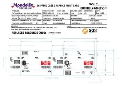 Ritz Chips Sr Crm & Onion 8.1 Ounce Size - 6 Per Case.