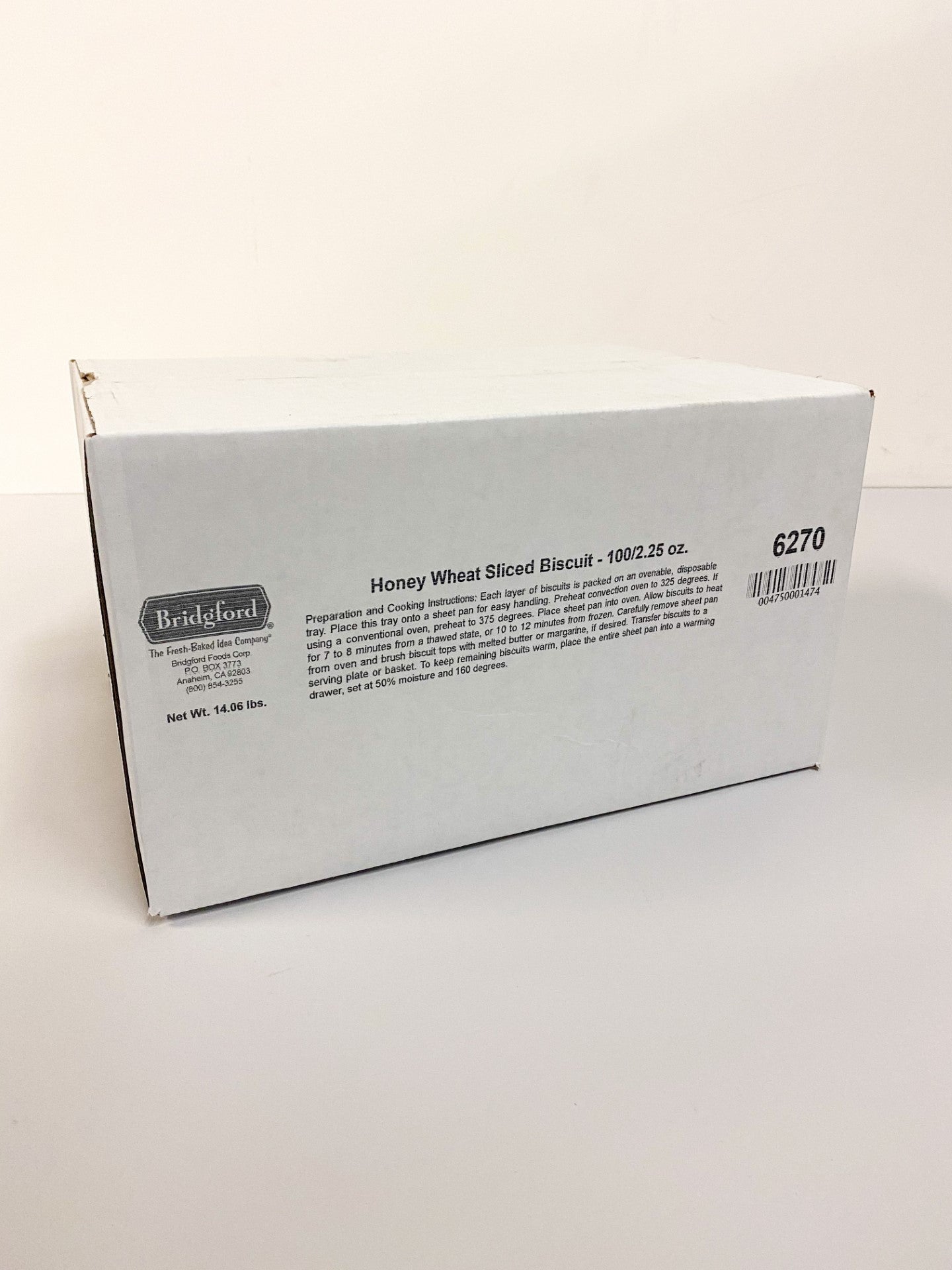 Bridgford Honey Whole Wheat Biscuits Slicedlayer (Whole Grain) 100 Piece - 1 Per Case.