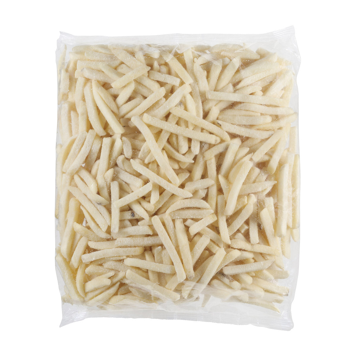 Simplot Conquest 8" Clear Coated Straight Cut Fries 5 Pound Each - 6 Per Case.