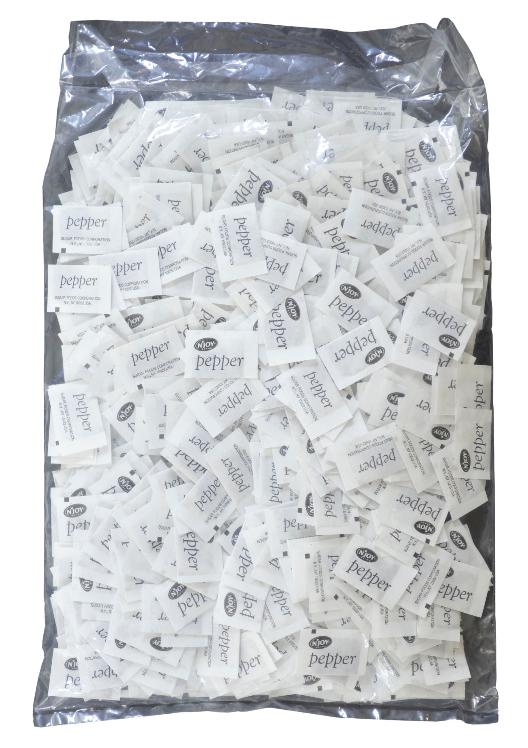 N'joy Pepper Packets 0.1 Grams Each - 6000 Per Case.
