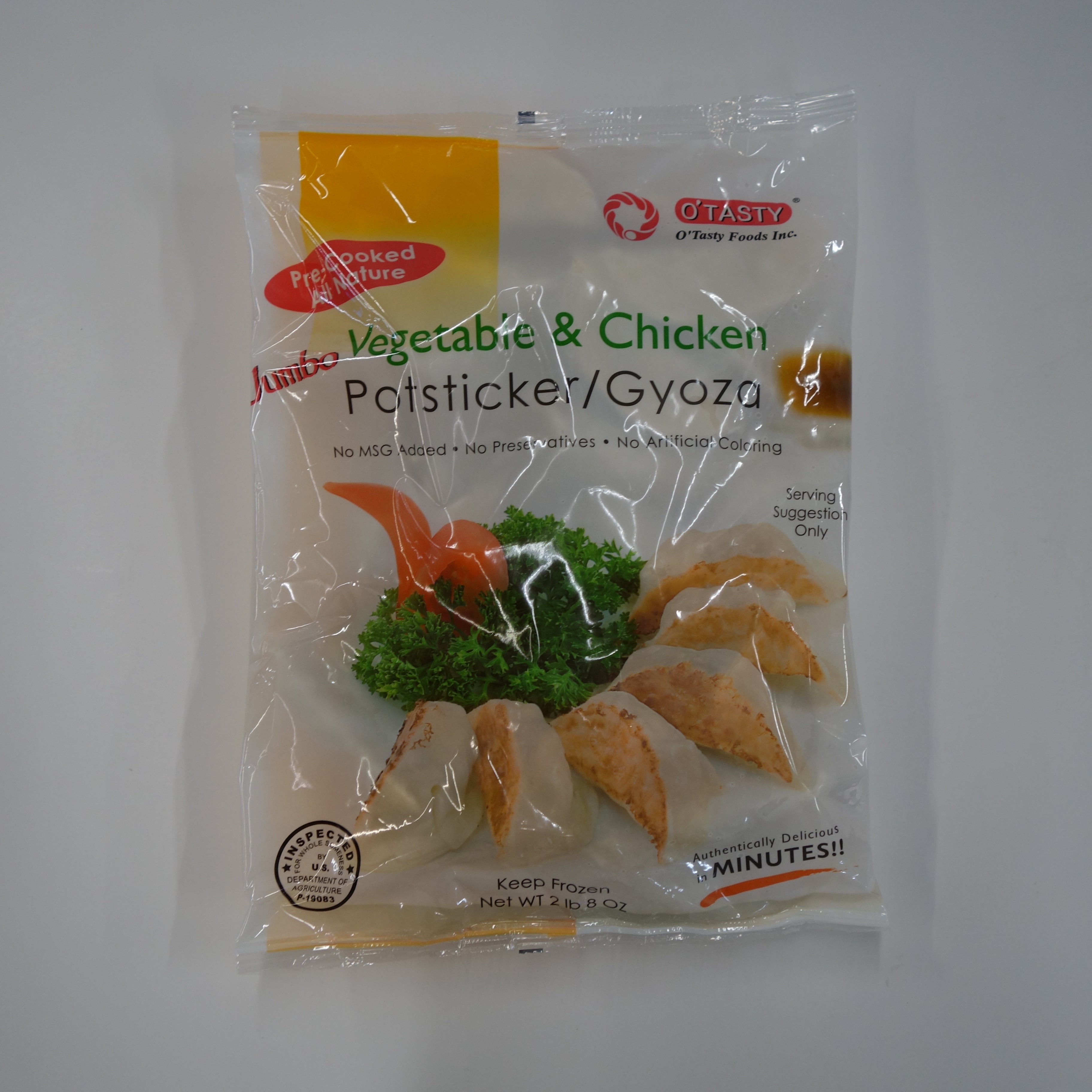 O'tasty Potsticker Chicken And Vegetables 2.5 Pound Each - 6 Per Case.