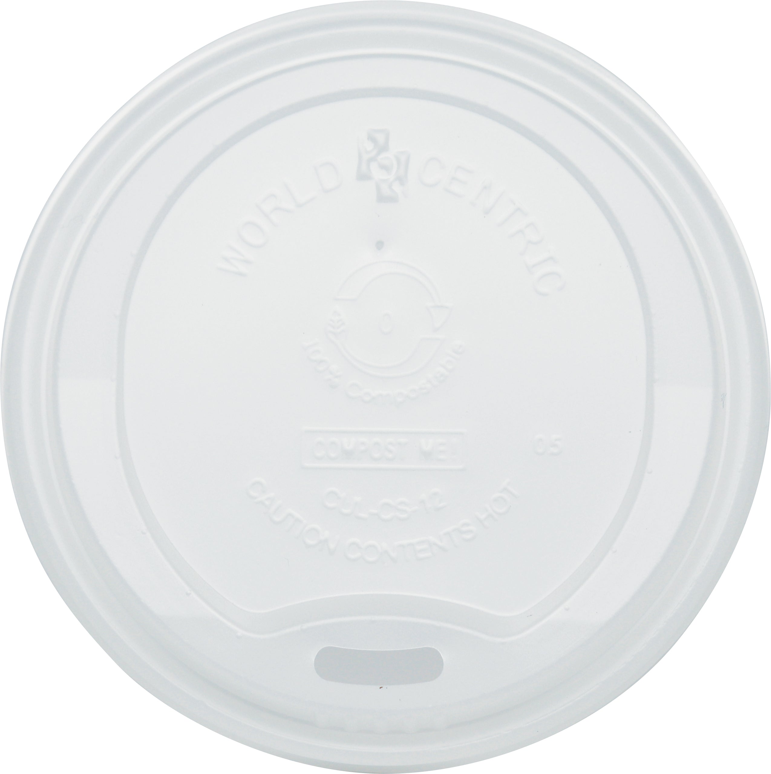 Cup Lids Cpla Compostable 1000 Each - 1 Per Case.