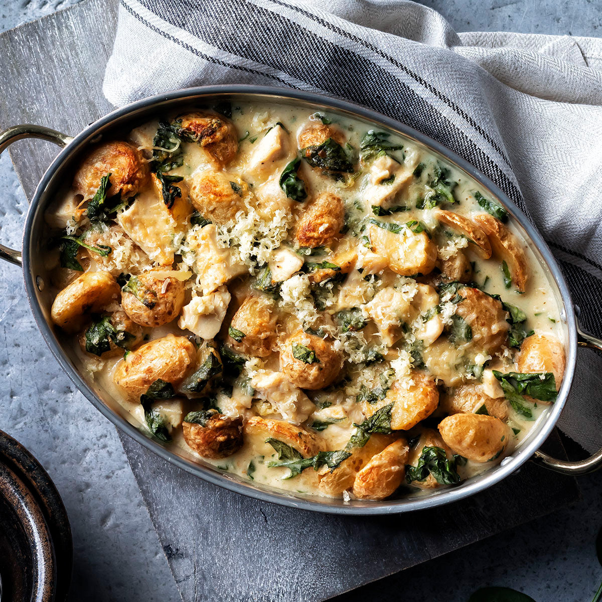 Simplot Simple Goodness Classic Vegetables Chopped Spinach Wet Pack 3 Pound Each - 12 Per Case.