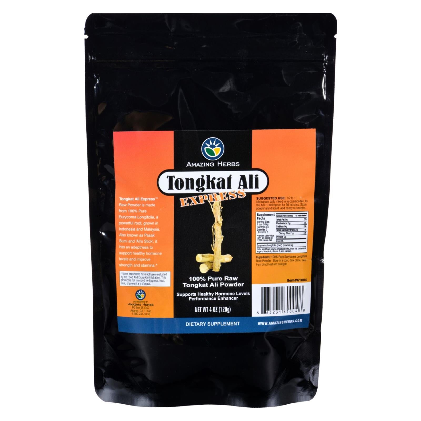 Black Seed Tongkat Ali Raw Powder - 4 Ounce