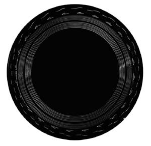 16" Black Round Serving Tray Plastic 1 Count Packs - 25 Per Case.