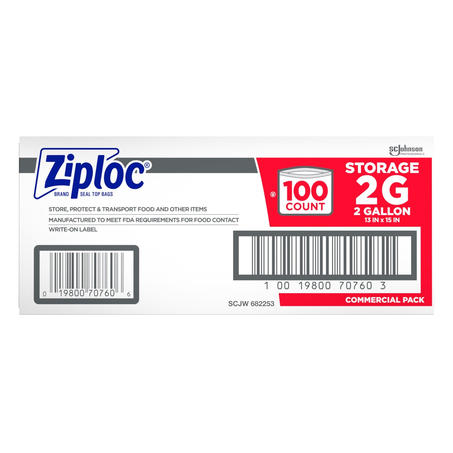 Storage Bag Two 100 Count Packs - 1 Per Case.
