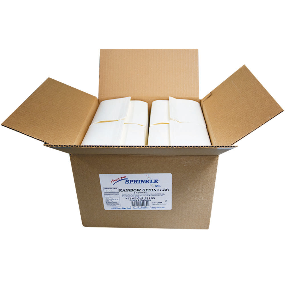 Rainbow Sprinkles Color 6 Pound Each - 4 Per Case.