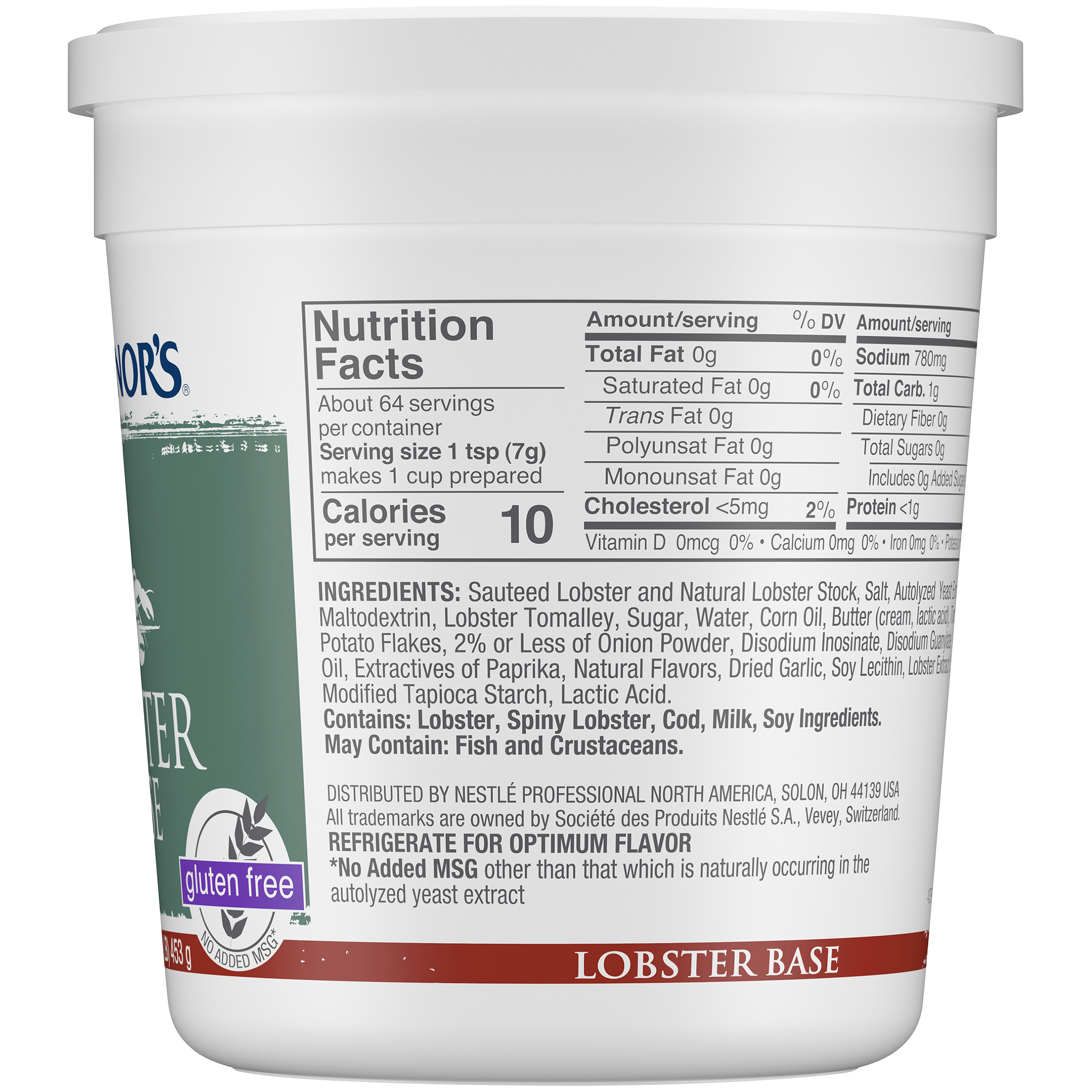 Minor's Lobster Base (No Added Msg) Gluten Free 1 Pound Each - 6 Per Case.