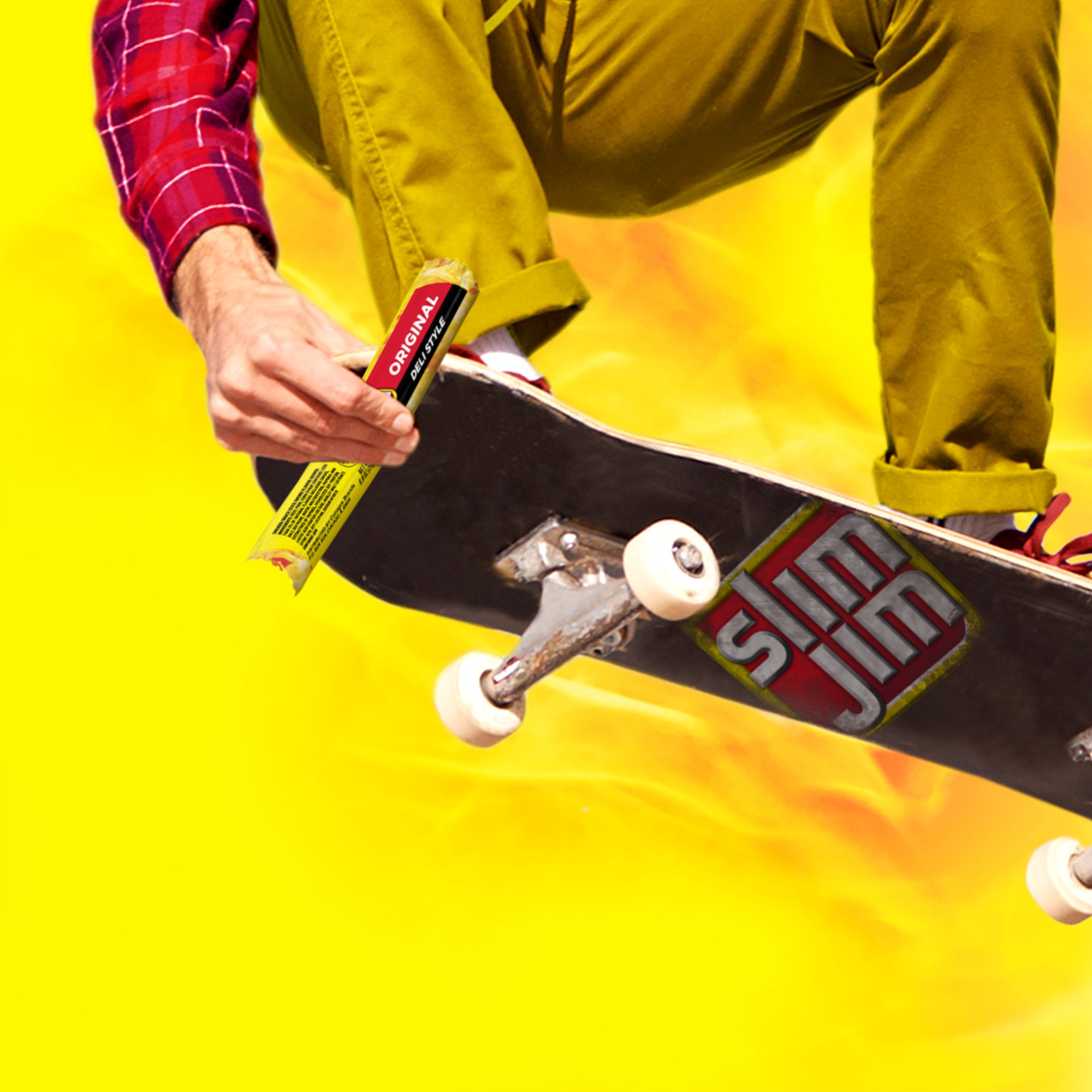 Slim Jim Deli Style Meat Sticks Original Flavor Count 0.9 Ounce Size - 144 Per Case.