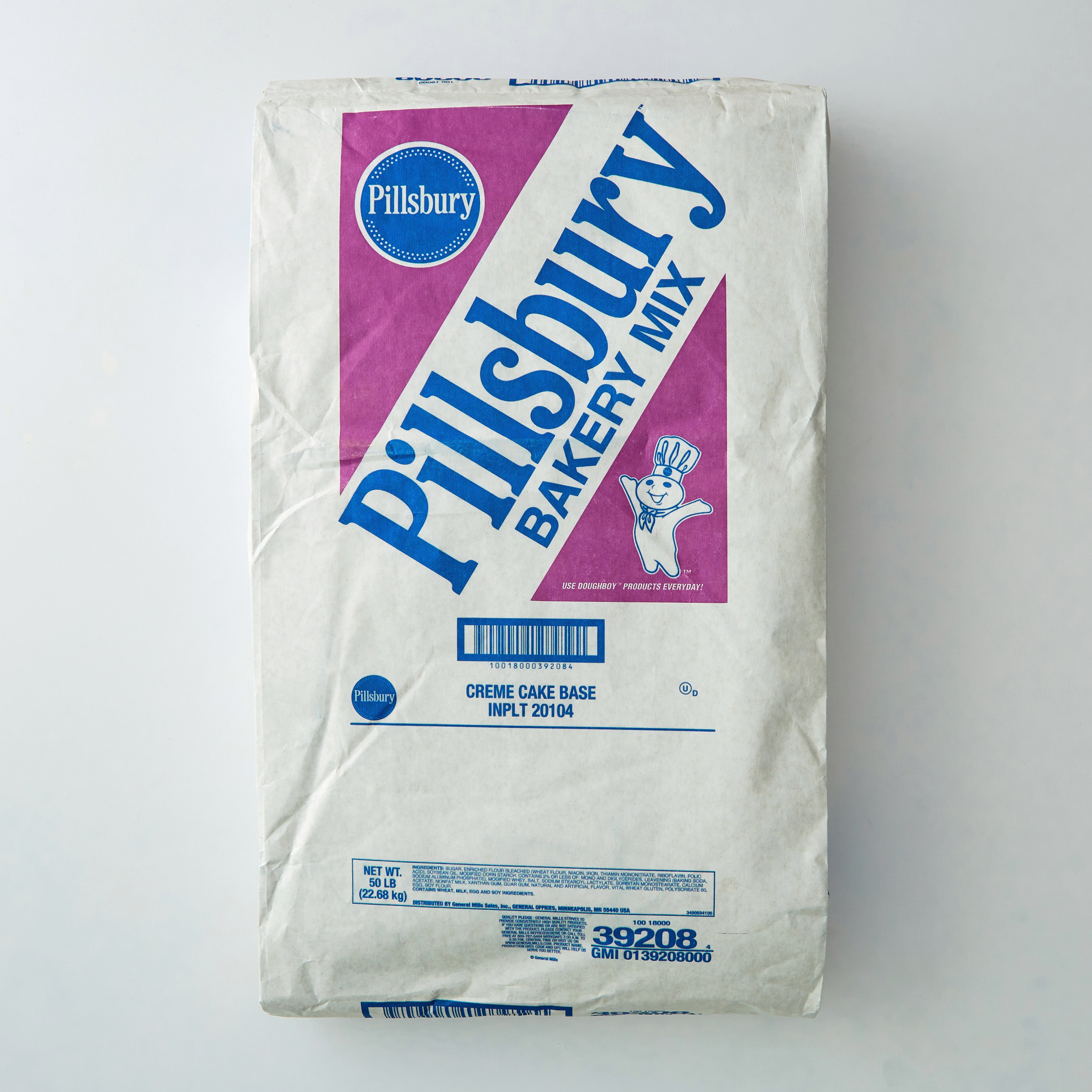 Pillsbury Bakery Creme Cake Base Mix, 50 Pound- 1 per case