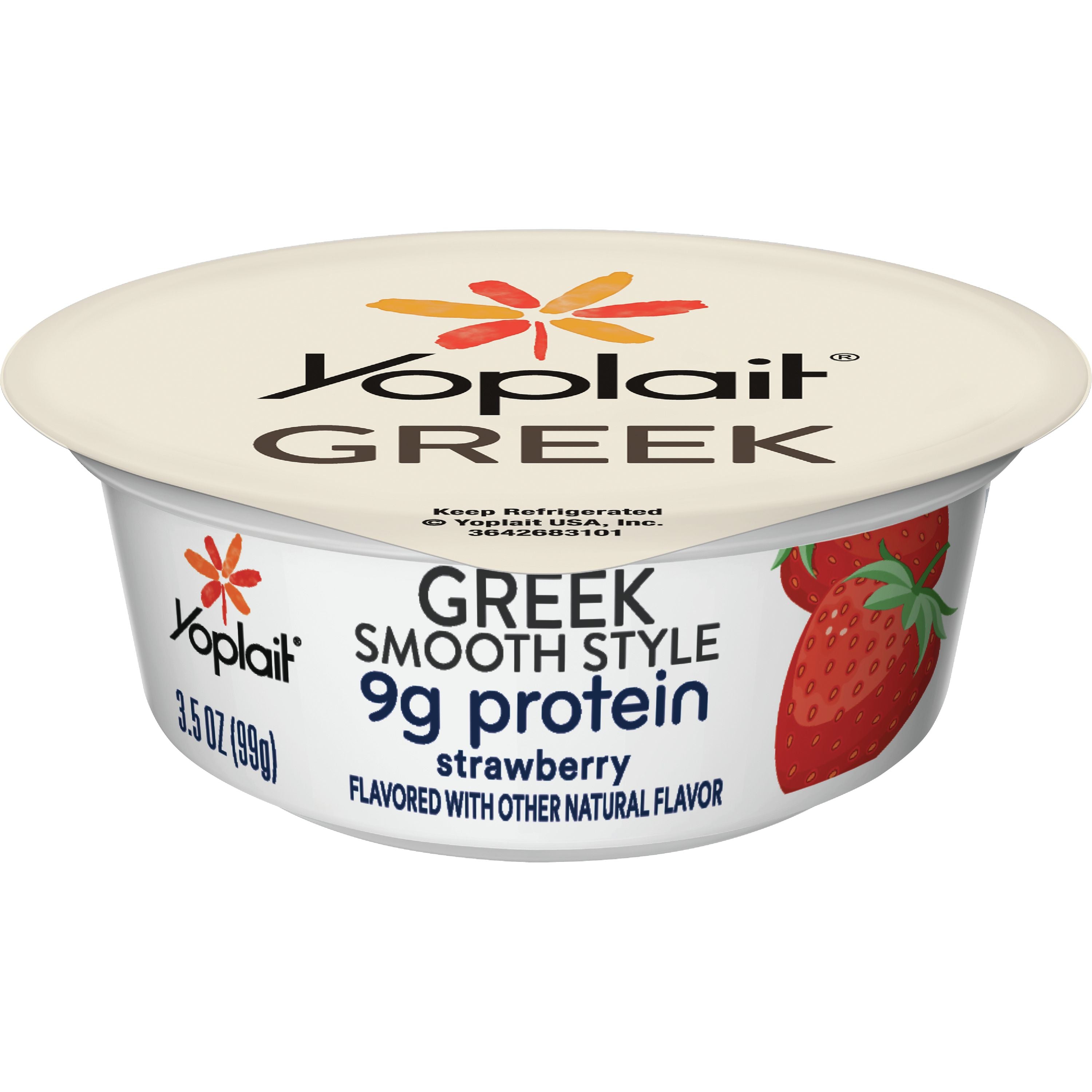 Yoplait® Greek Yogurt Single Serve Cup Strawberry 3.5 Ounce Size - 24 Per Case.