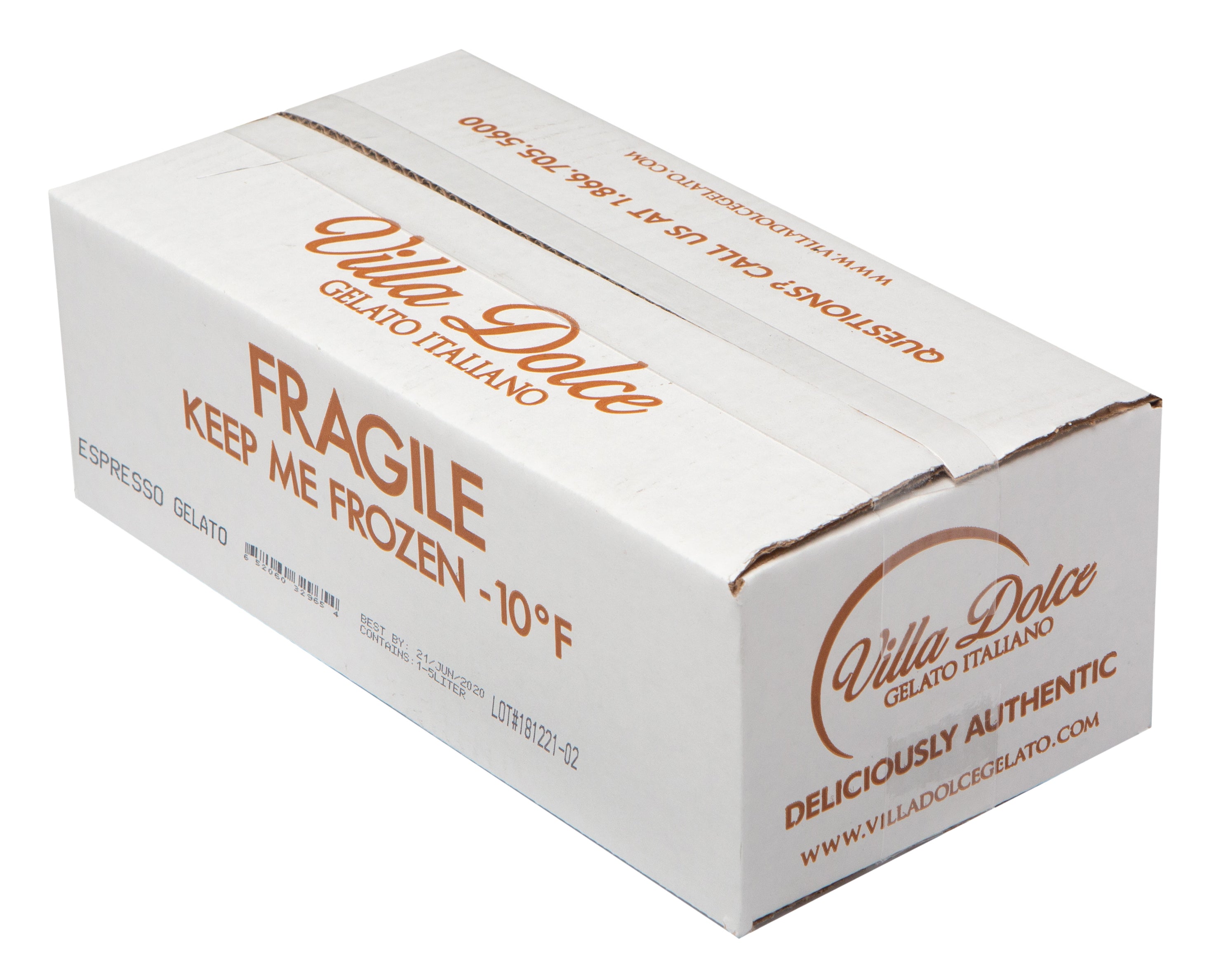 Villa Dolce Italian Expresso Gelato 5 Liter - 1 Per Case.