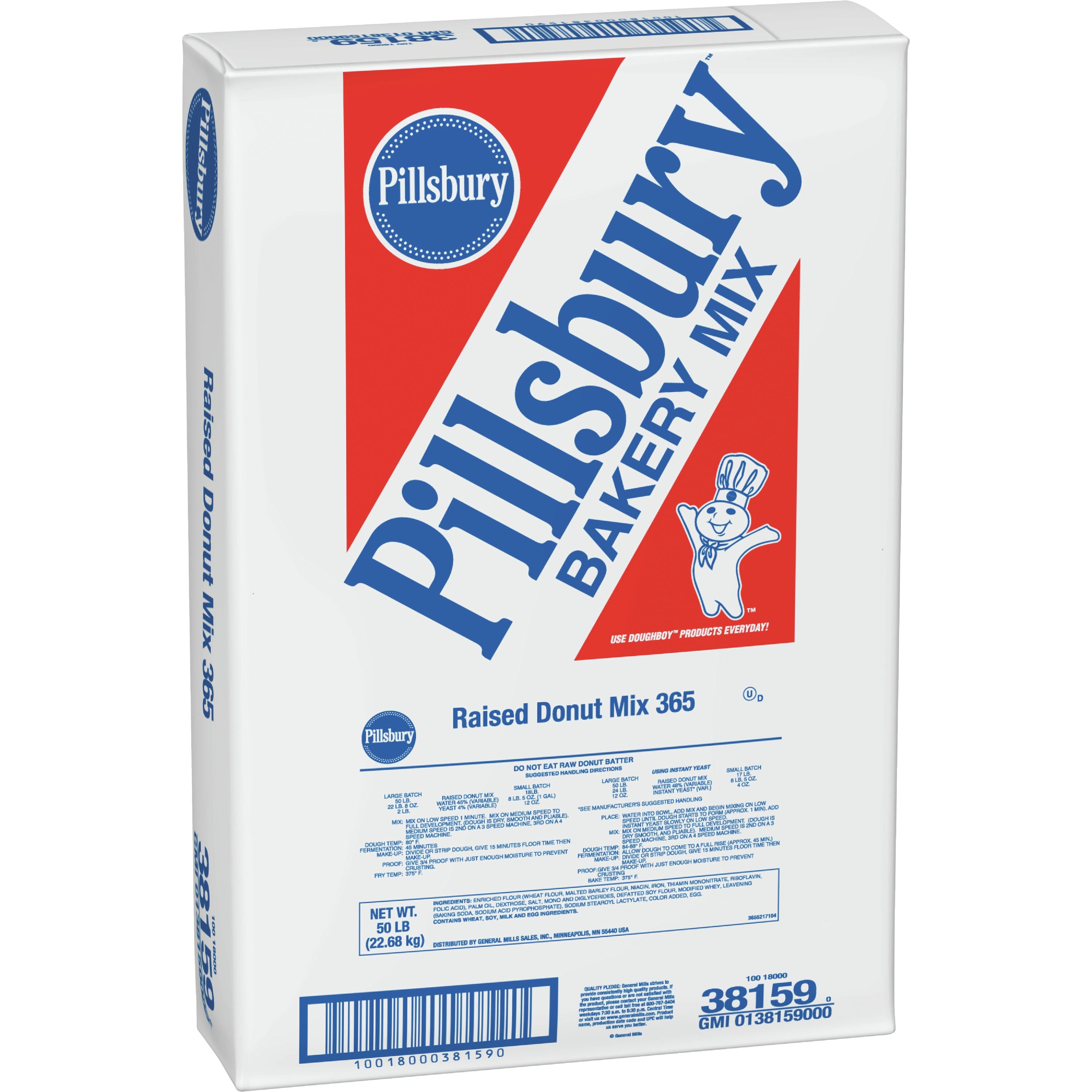 Pillsbury™ Donut Mix Raised Donut 50 Pound Each - 1 Per Case.