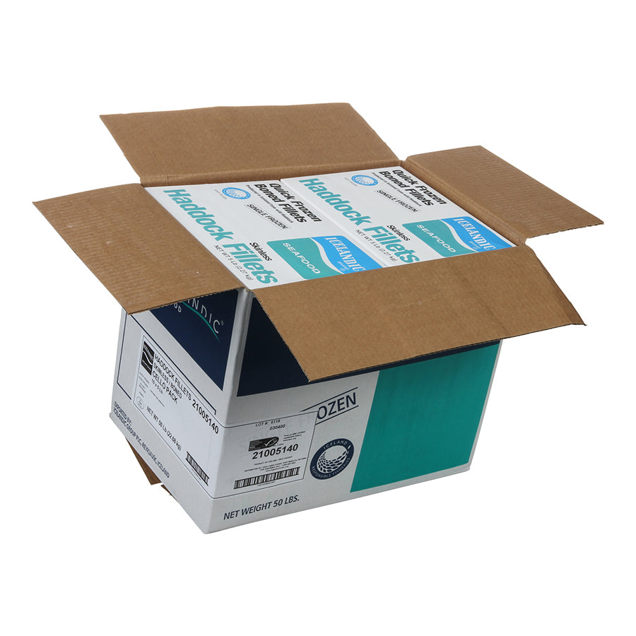 Haddock Fillets Skinlessboned Cellopack Msc 5 Pound Each - 10 Per Case.